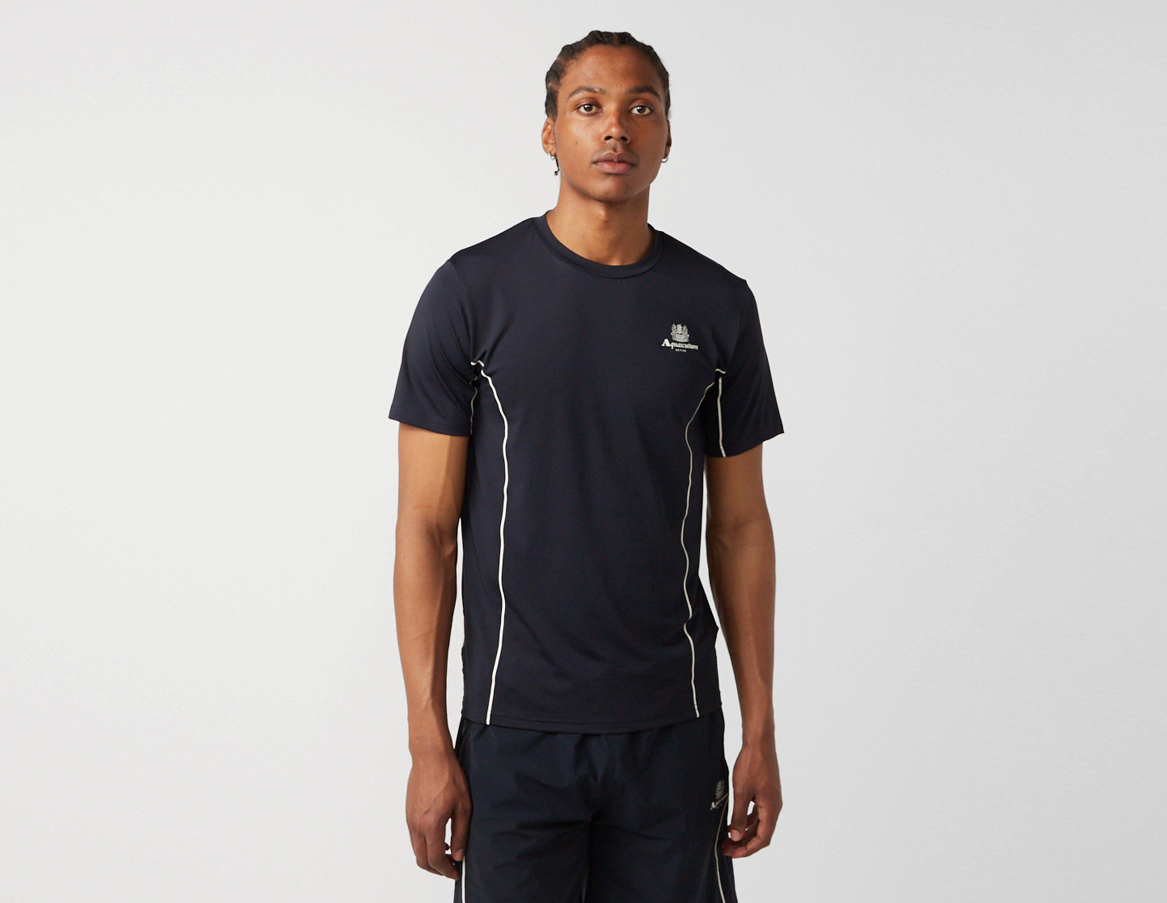 Aquascutum Active Stretch Stripes T-Shirt Blue in  Men's Size Small