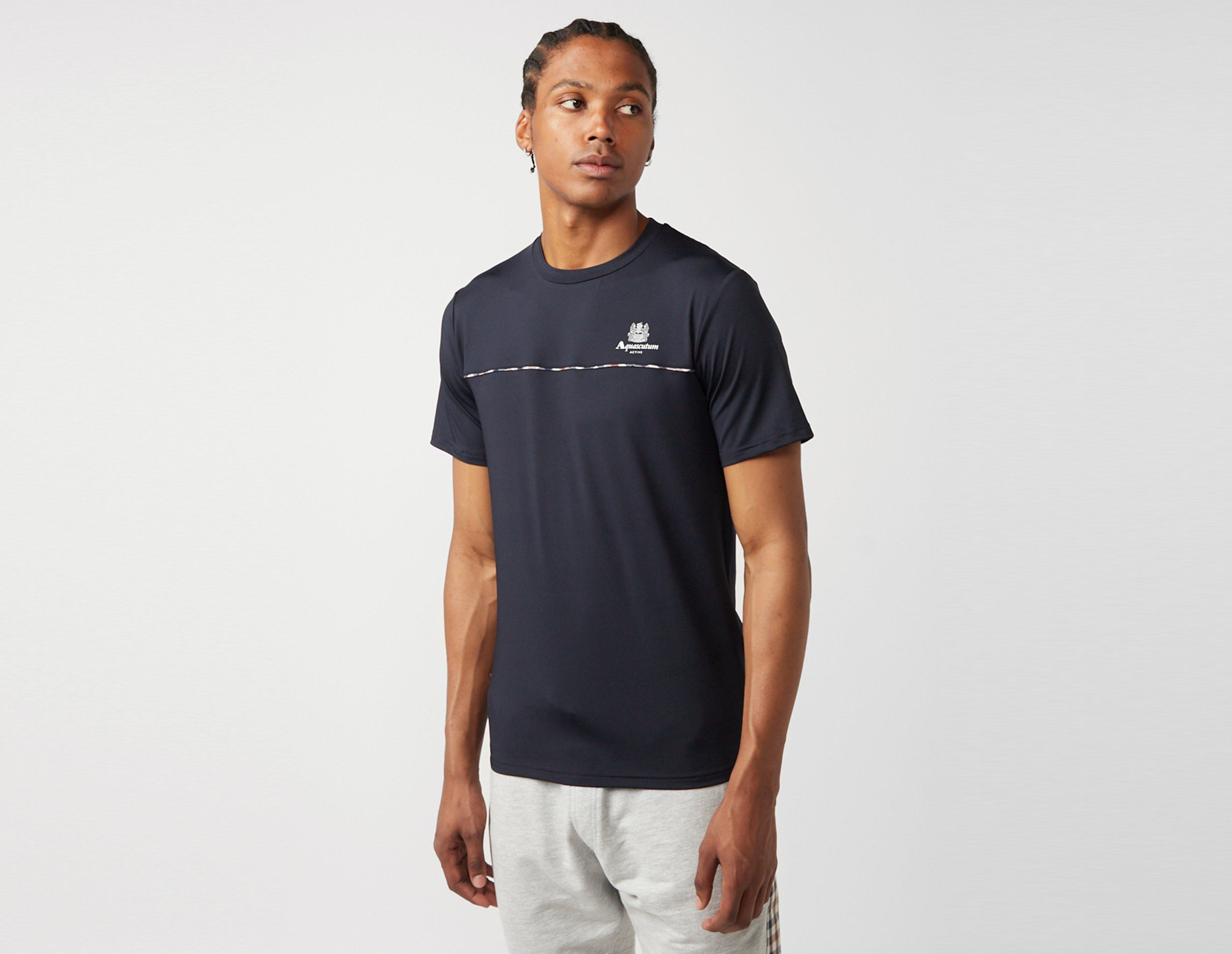 Aquascutum Active Stretch Piping T-Shirt Blue in  Men's Size Medium