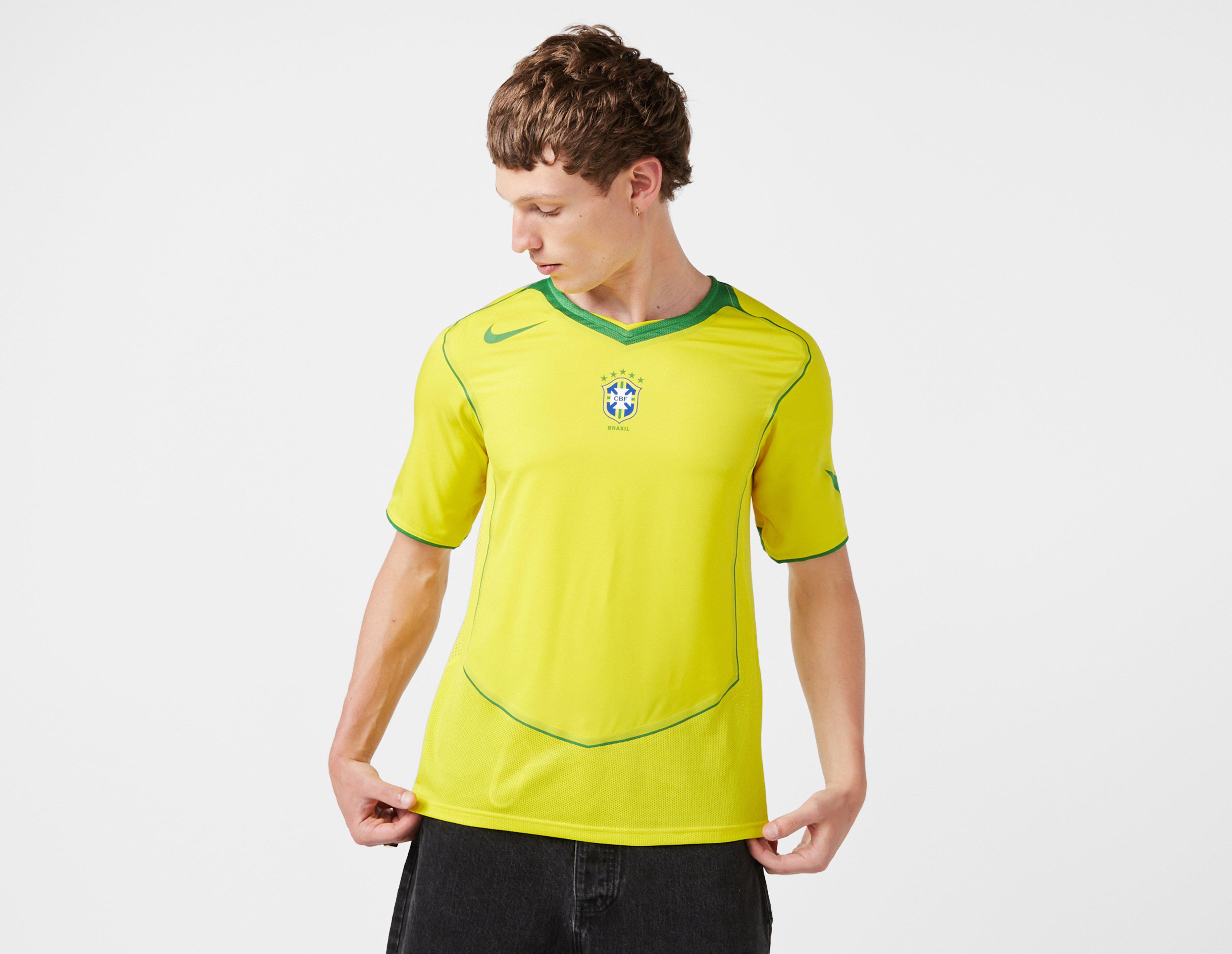 Nike Brazil 2004 Total 90 Reissue Jersey Yellow in  Men's Size Small