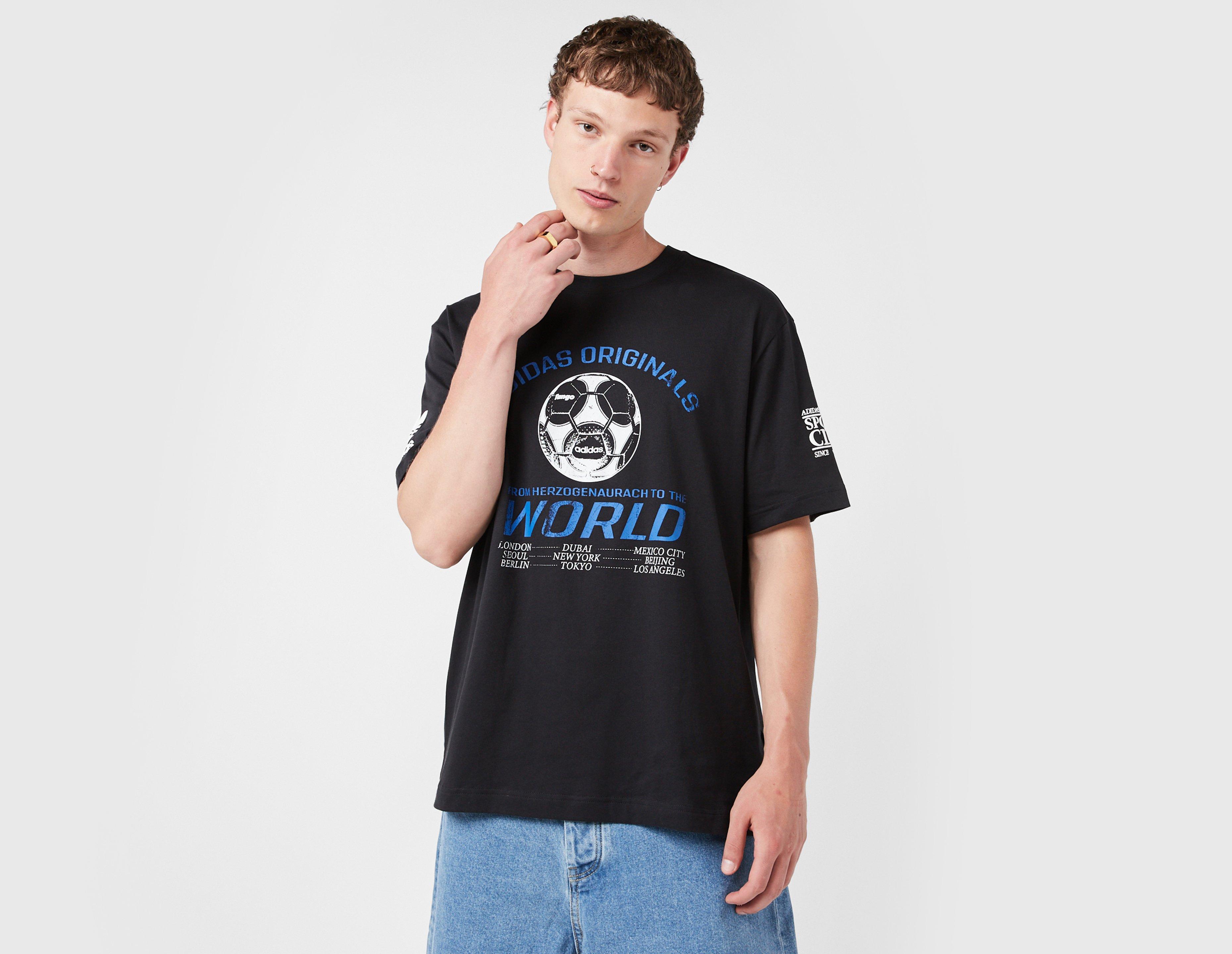 Adidas Originals 90S Football Graphic T-Shirt Black in  Men's Size Small