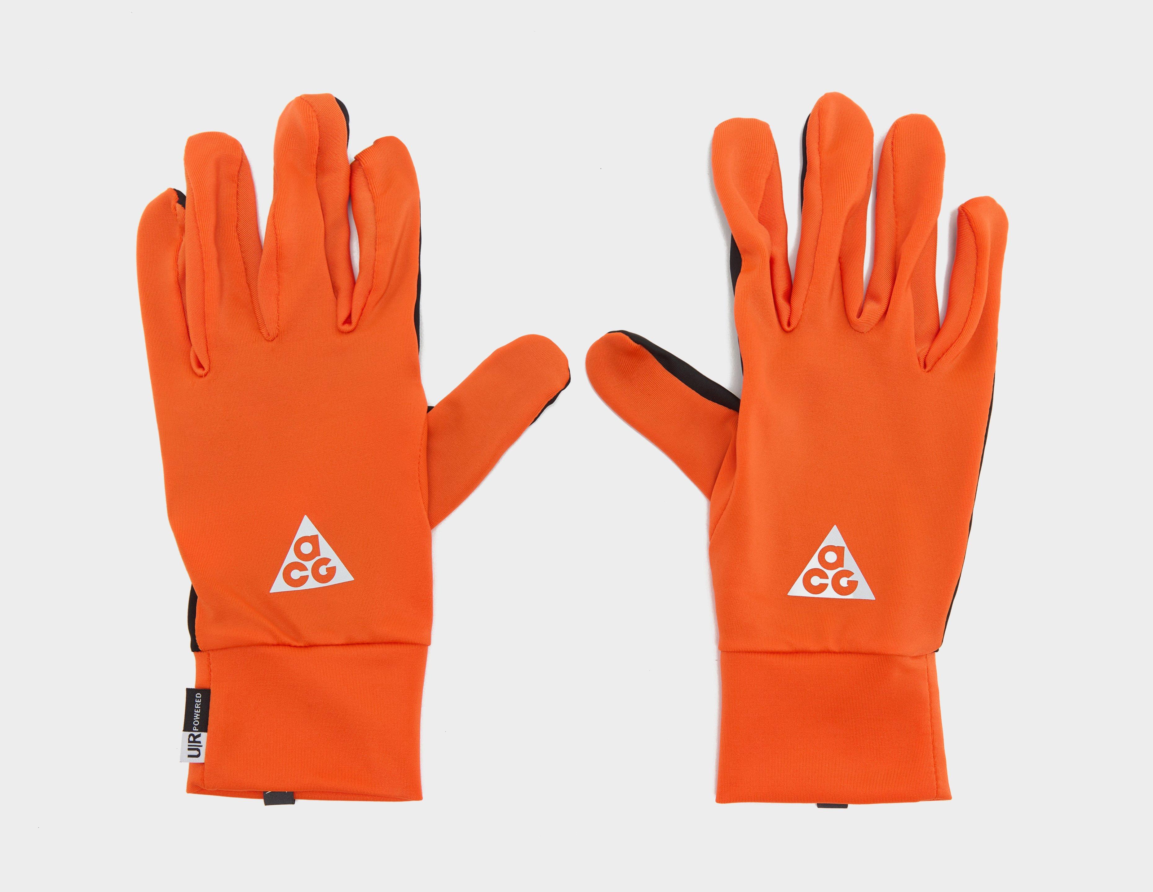 Nike Acg Dri-Fit Lightweight Gloves Orange in   Size Medium