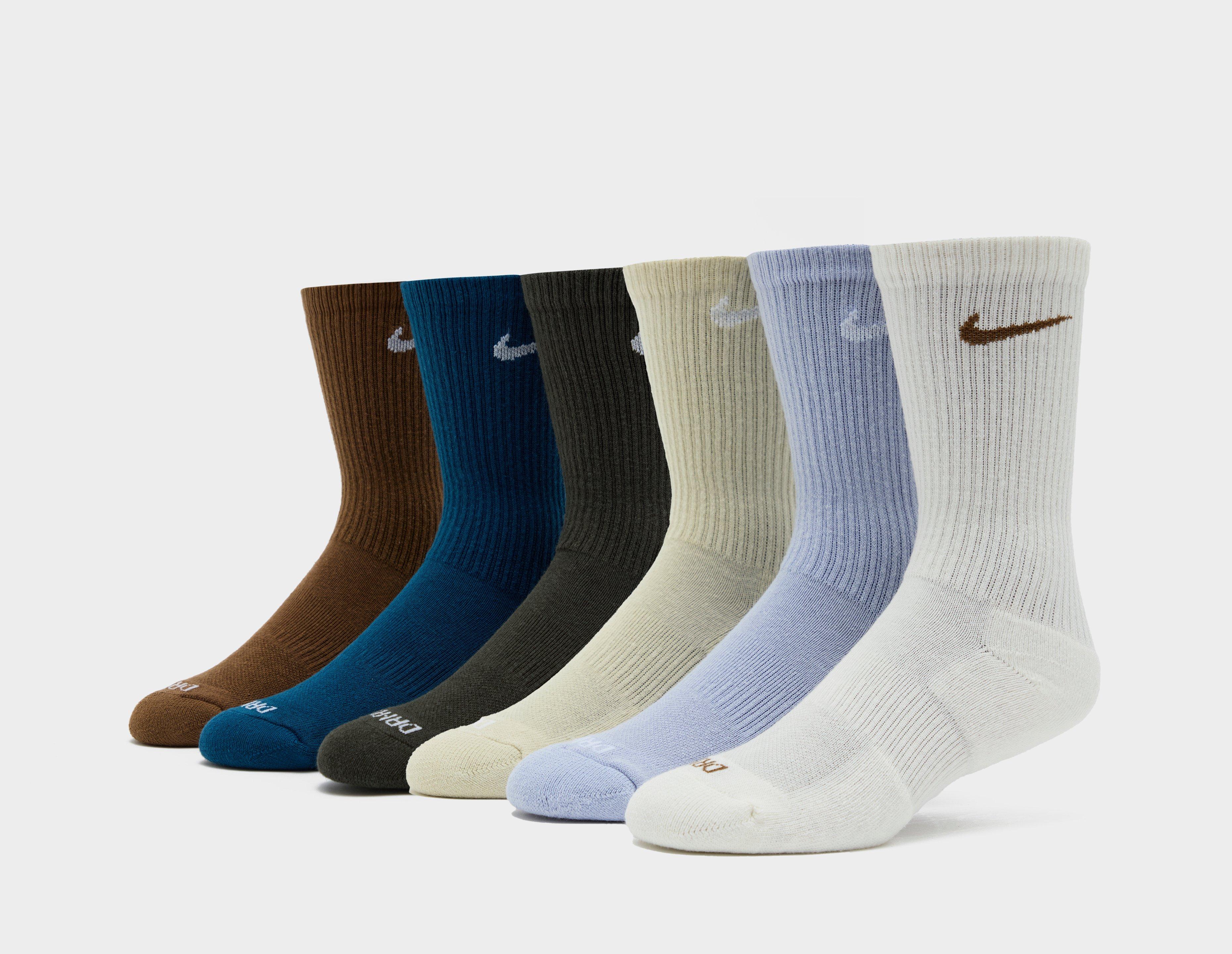 Nike 6-Pack Everyday Cushioned Training Crew Socks  in   Size 5-8