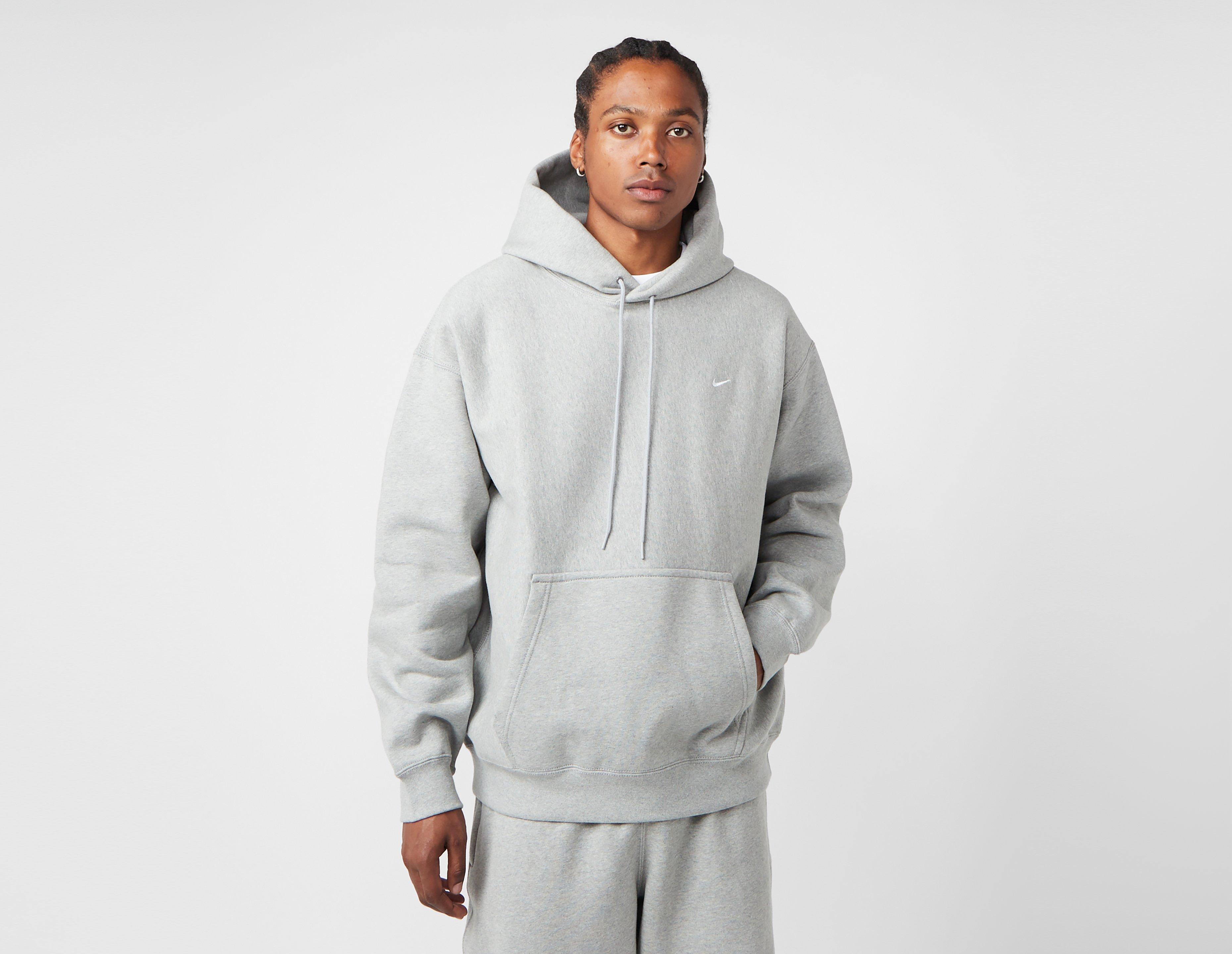 Nike Solo Swoosh Fleece Hoodie Grey in  Men's Size XL