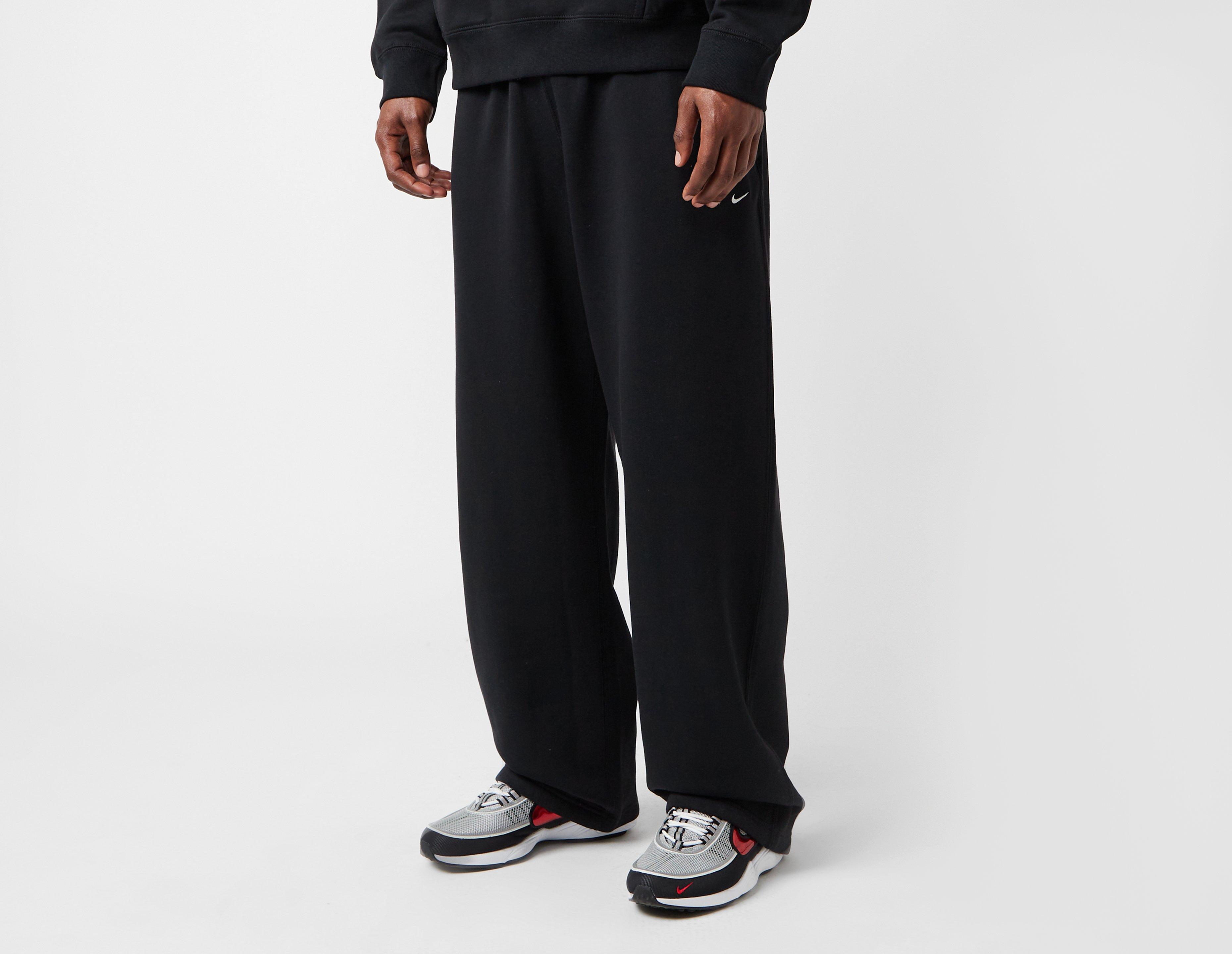 Nike Solo Swoosh Open Hem Fleece Pants Black in  Men's Size XL