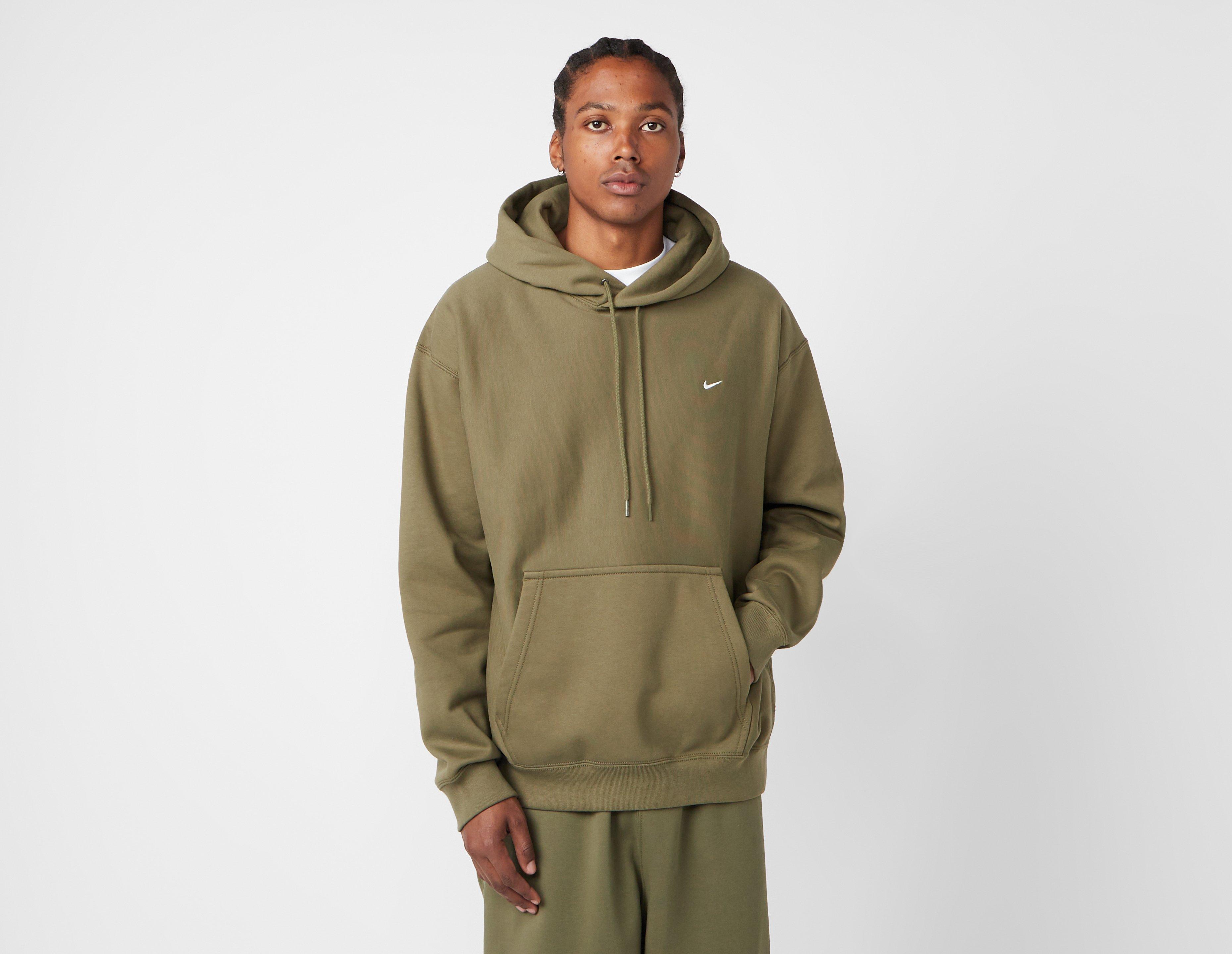 Nike Solo Swoosh Fleece Hoodie Green in  Men's Size Small