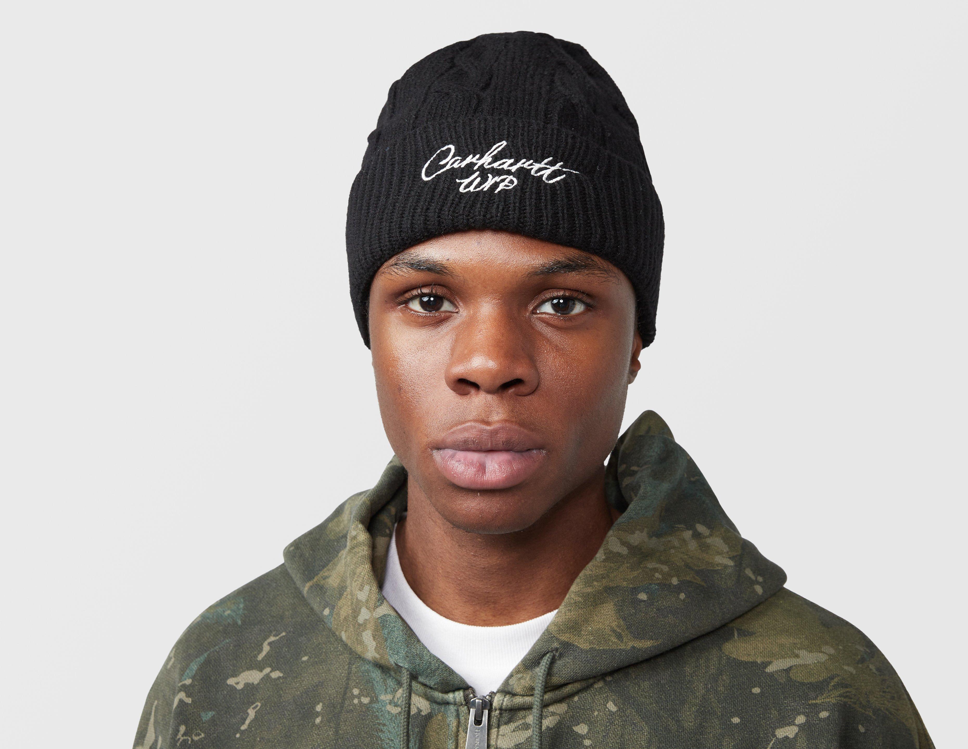Carhartt Wip Signature Cable Beanie Black in   Size One Size