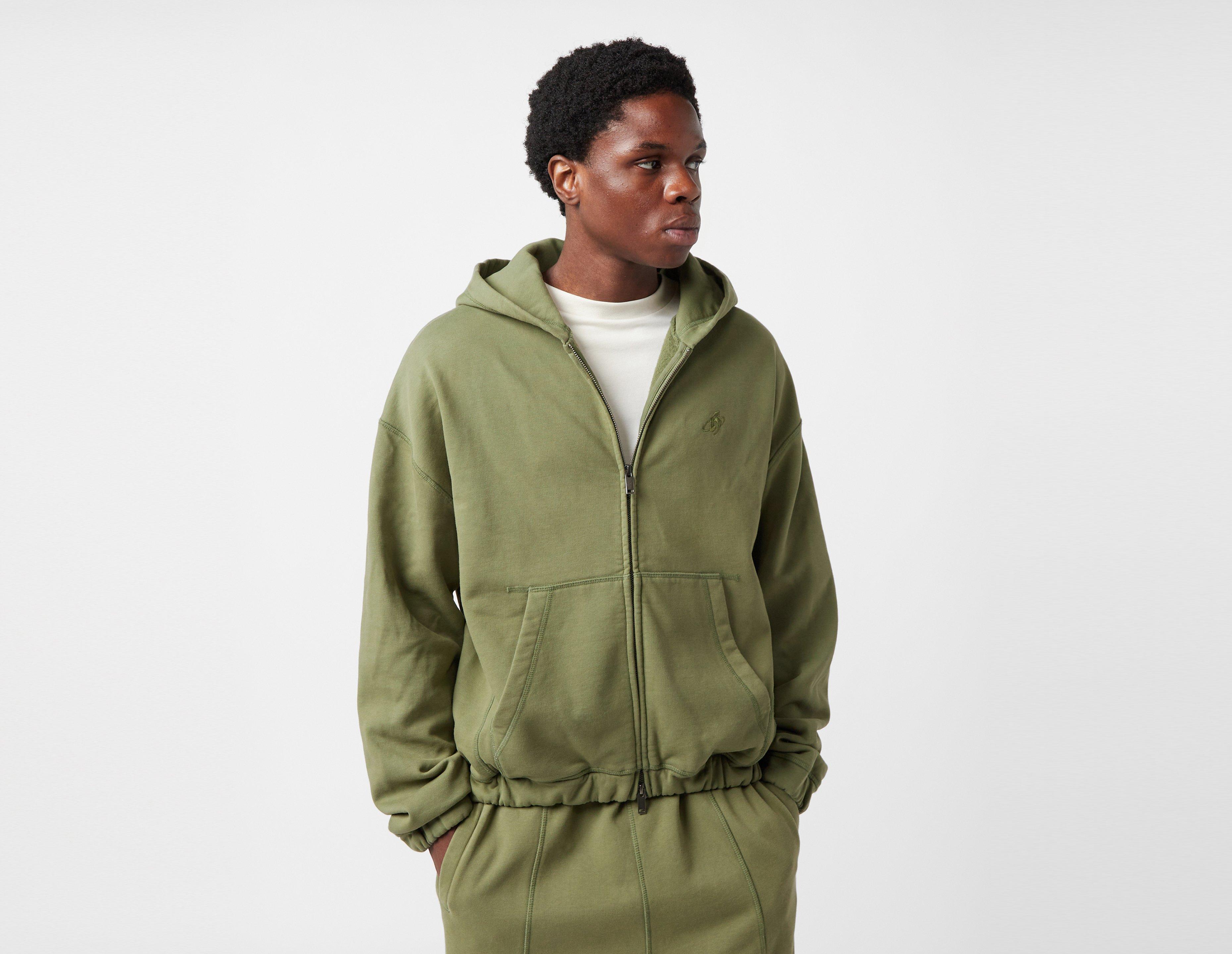 Home Grown Rockwell Zip Hoodie Green in  Men's Size Large
