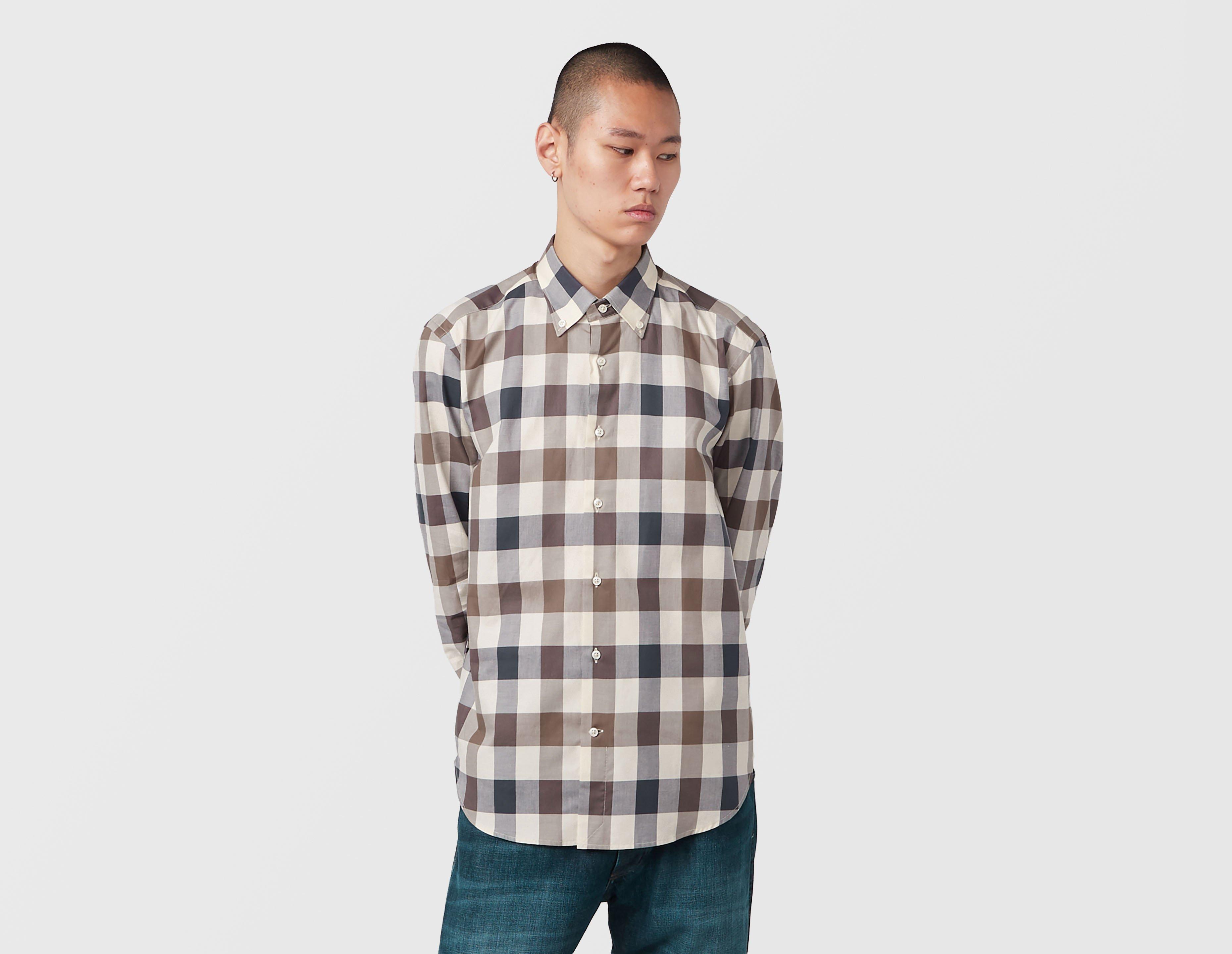 Aquascutum Active Macro Iconic Shirt Brown in  Men's Size Medium