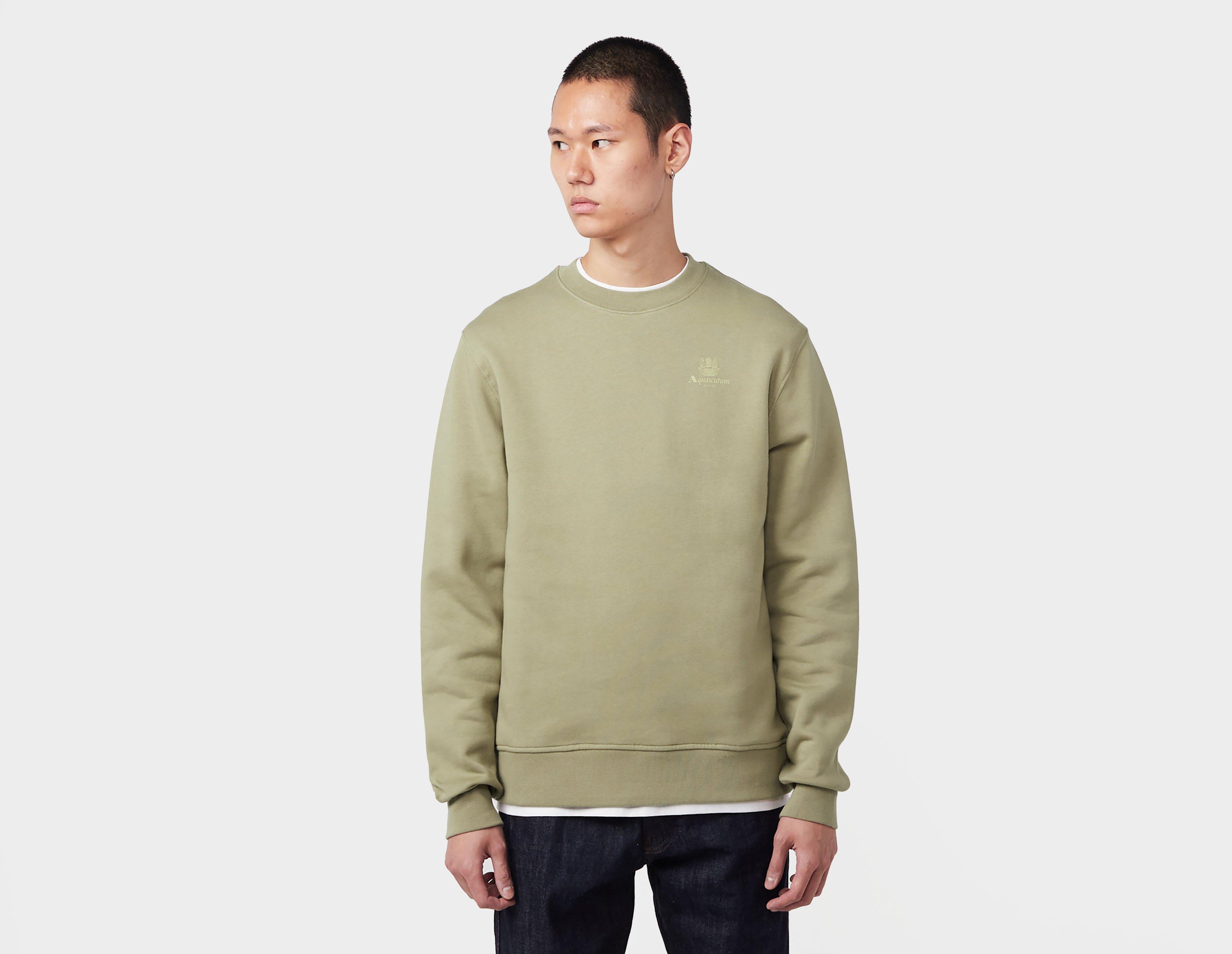 Aquascutum Active Small Logo Sweatshirt Green in  Men's Size Medium