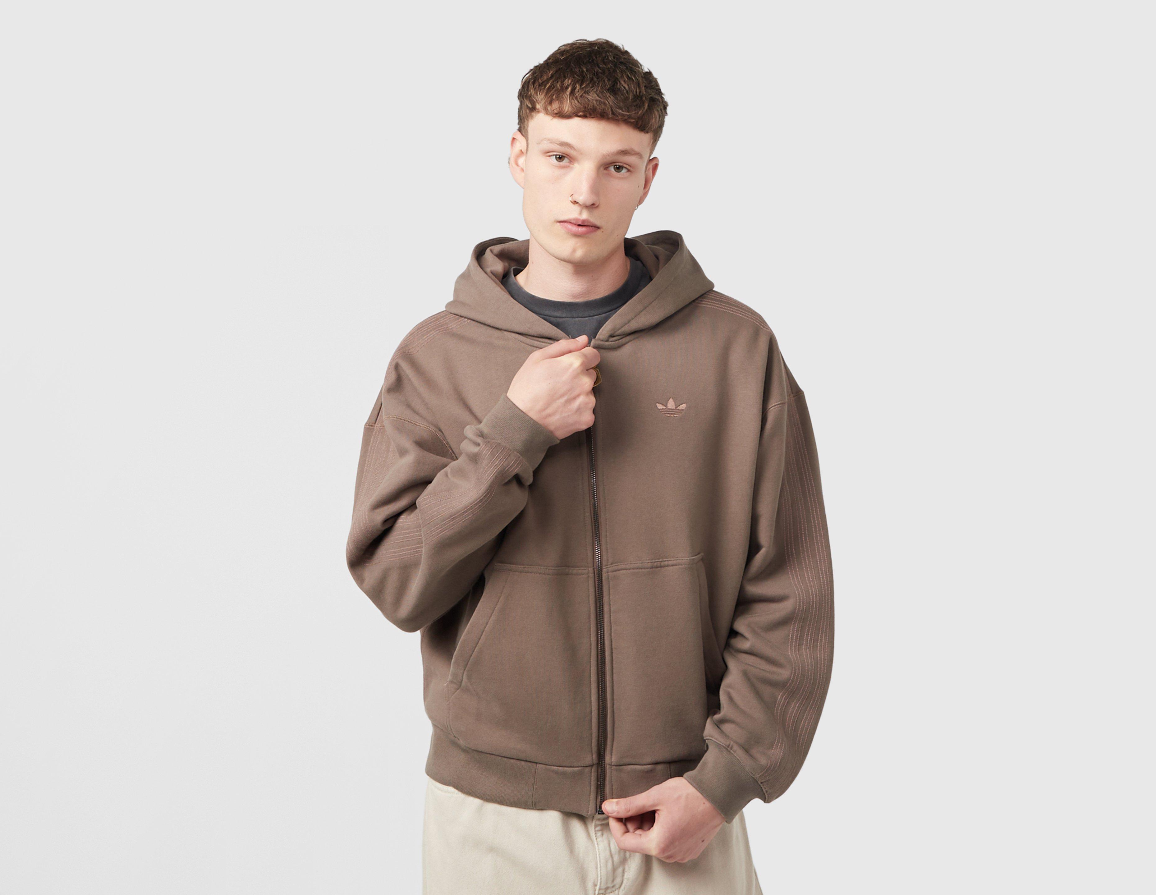 Adidas Originals Premium Essentials Full-Zip Hoodie Brown in  Men's Size Large