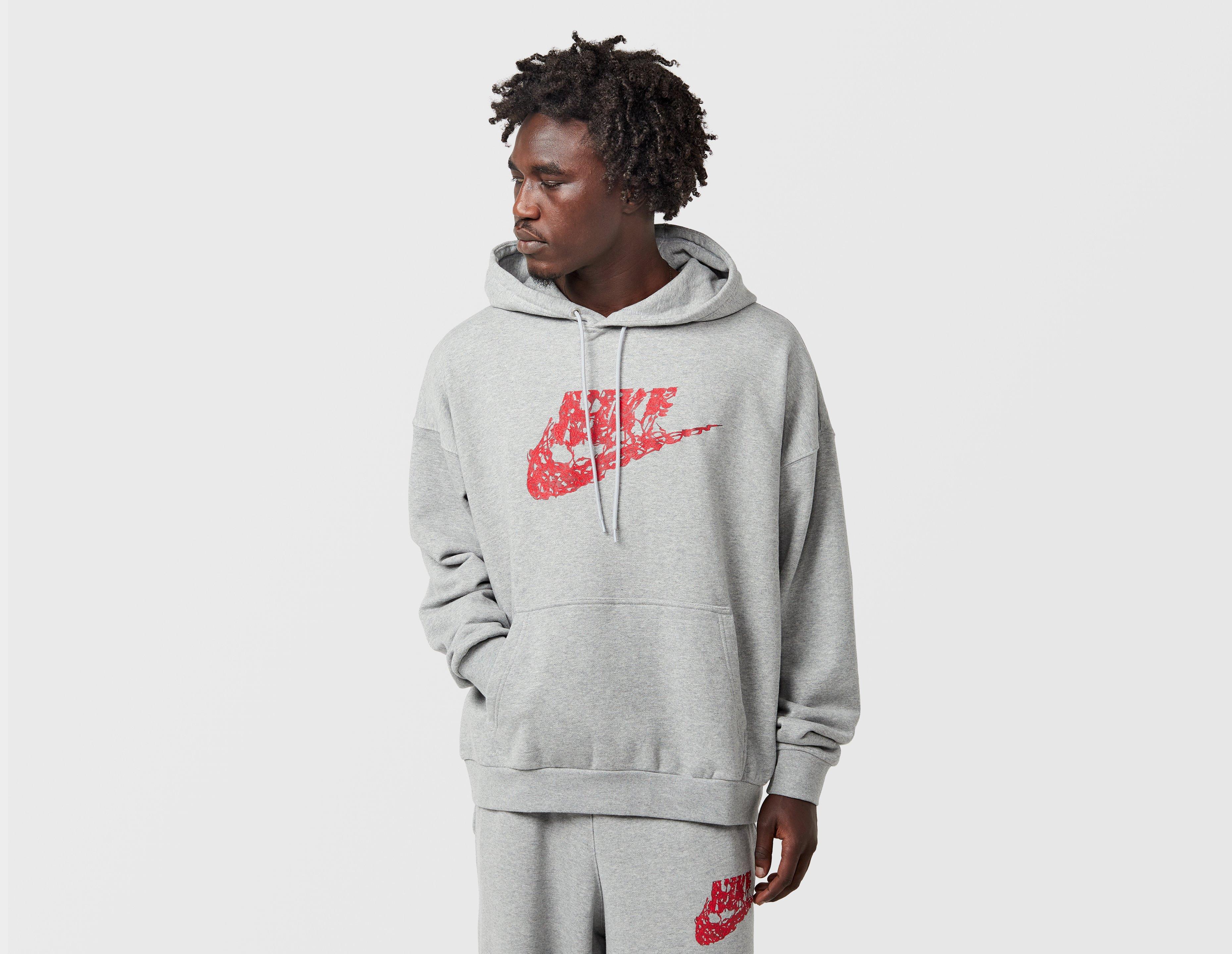 Nike X Stranger Things Oversized Hoodie Grey in  Men's Size Medium