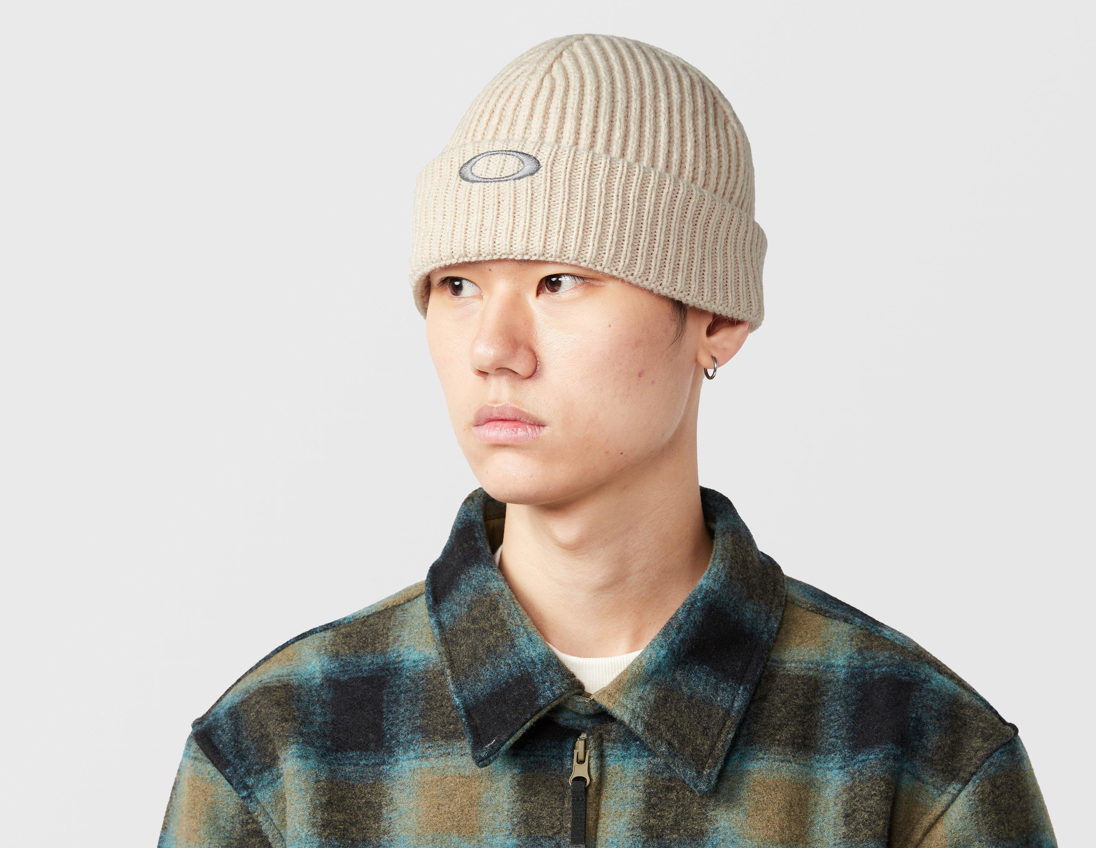 Oakley Ellipse Ribbed Beanie Beige in   Size One Size