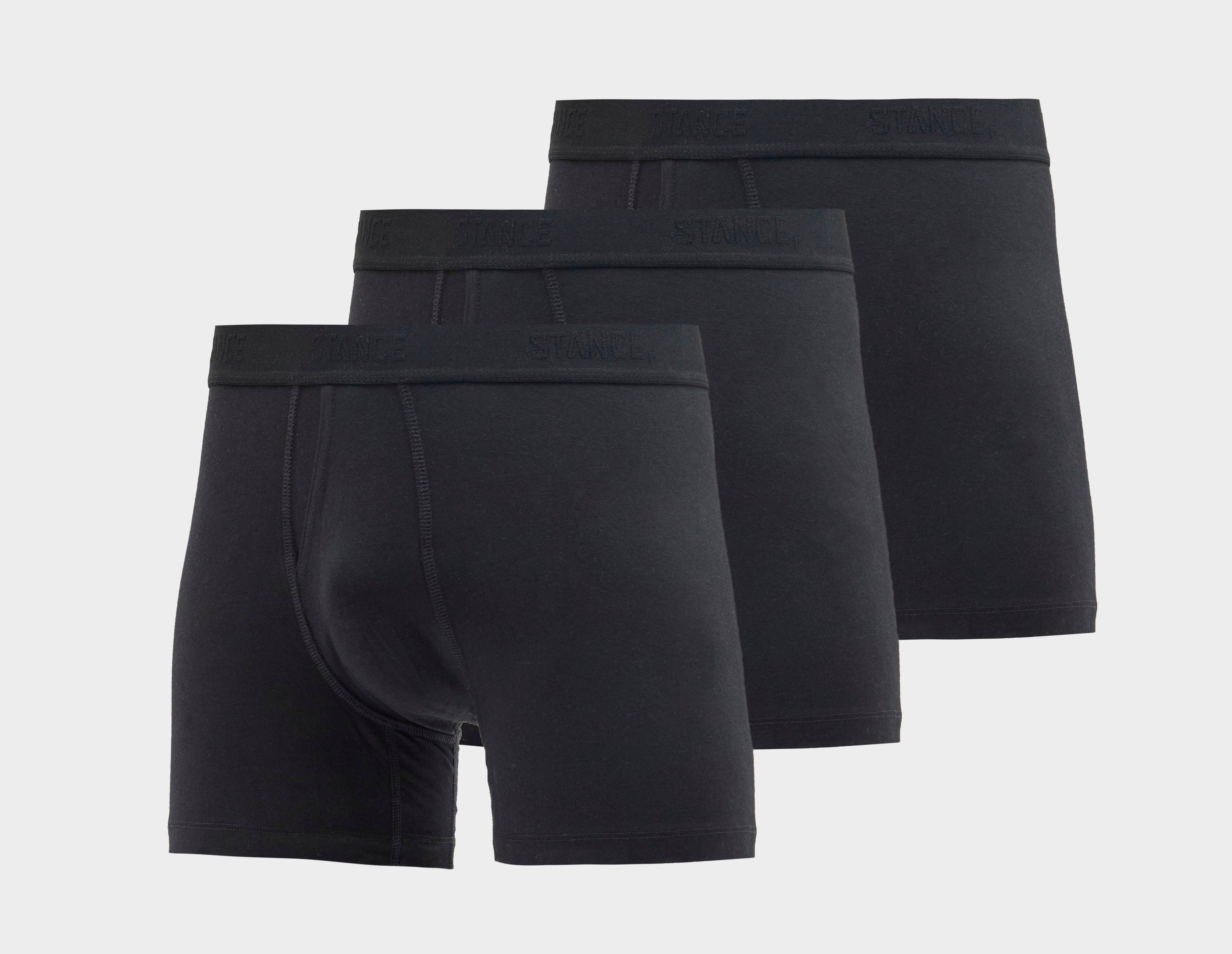 Stance Boxer Brief (3-Pack) Black in  Men's Size Medium