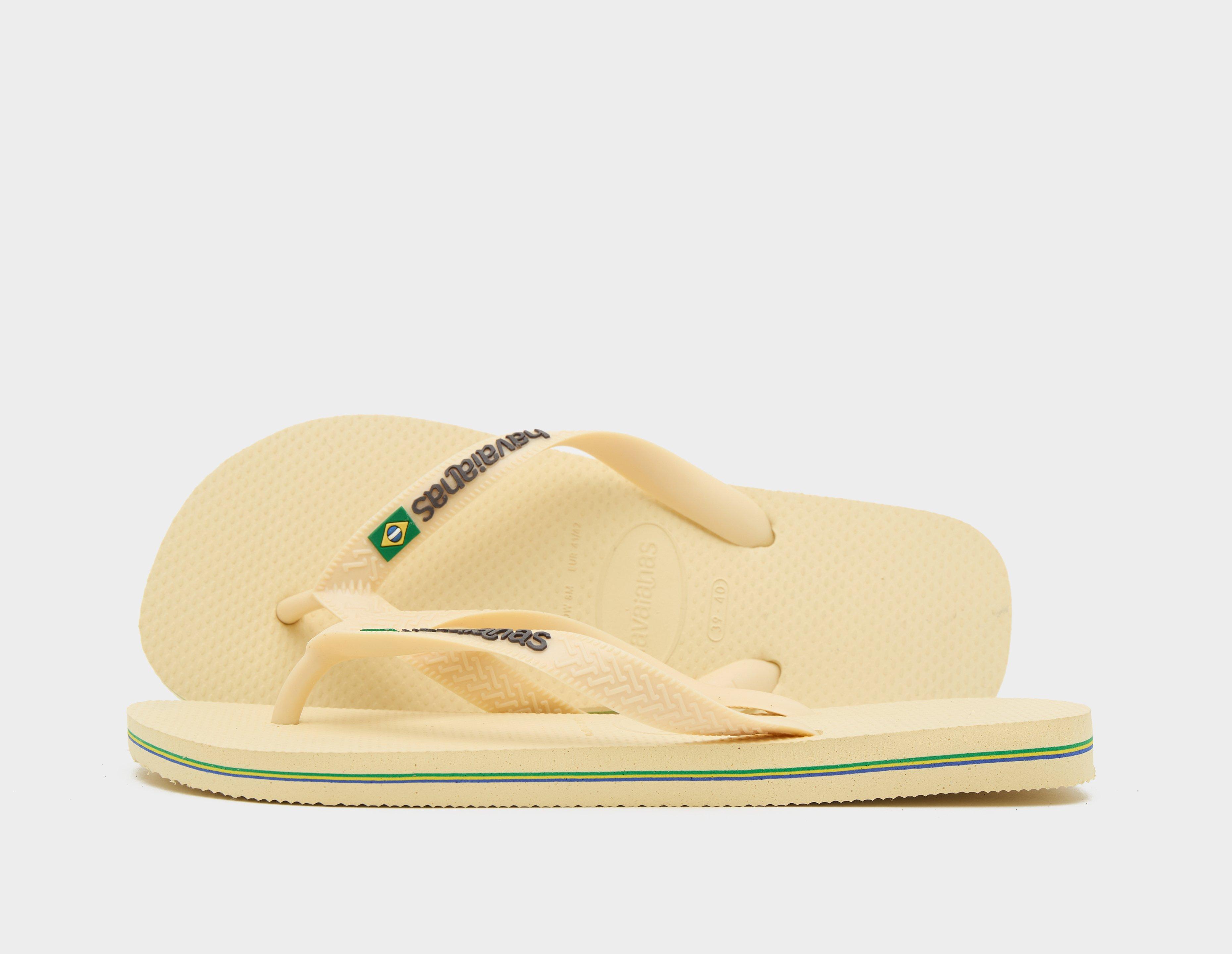 Havaianas  Brasil Logo Flip Flops Yellow in  Women's Size 6-7