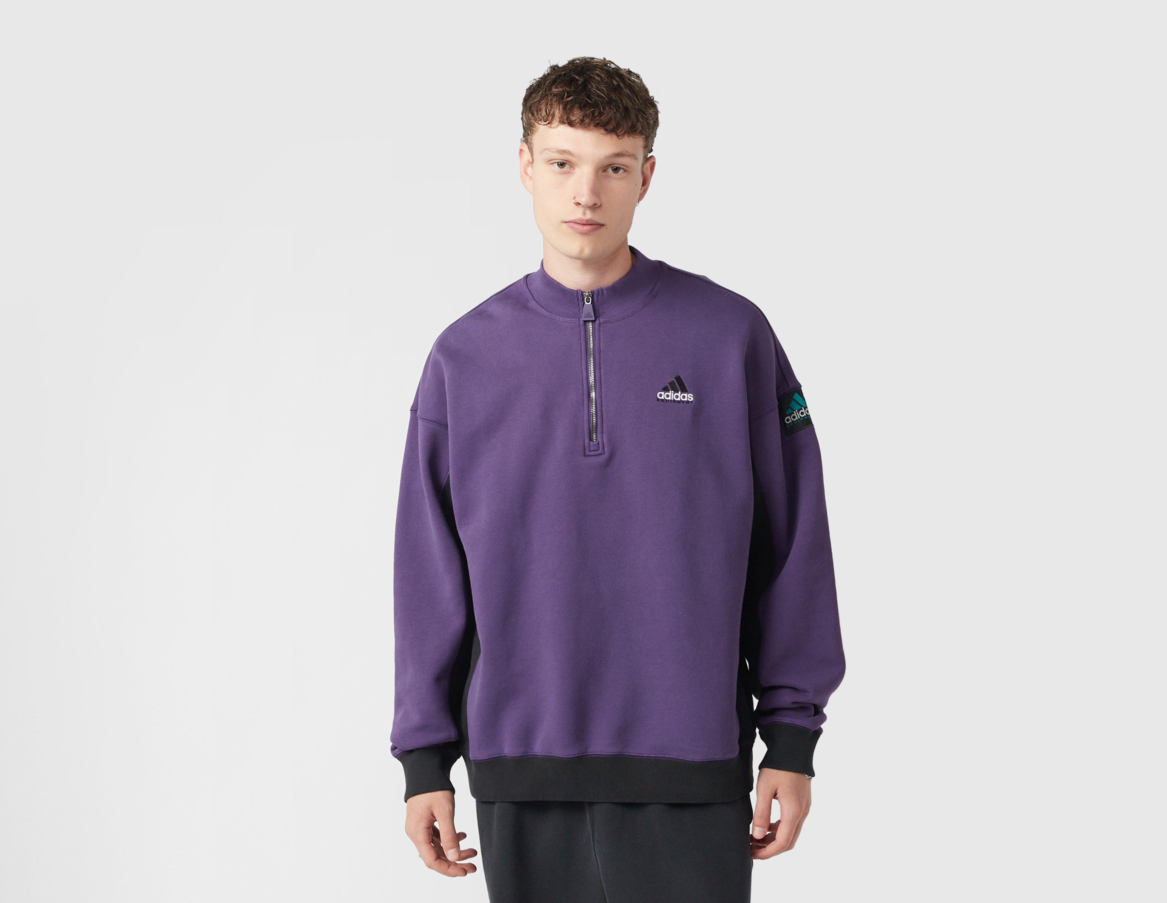 Adidas Originals Eqt Blocked 1/2 Zip Sweatshirt Purple in  Men's Size XL
