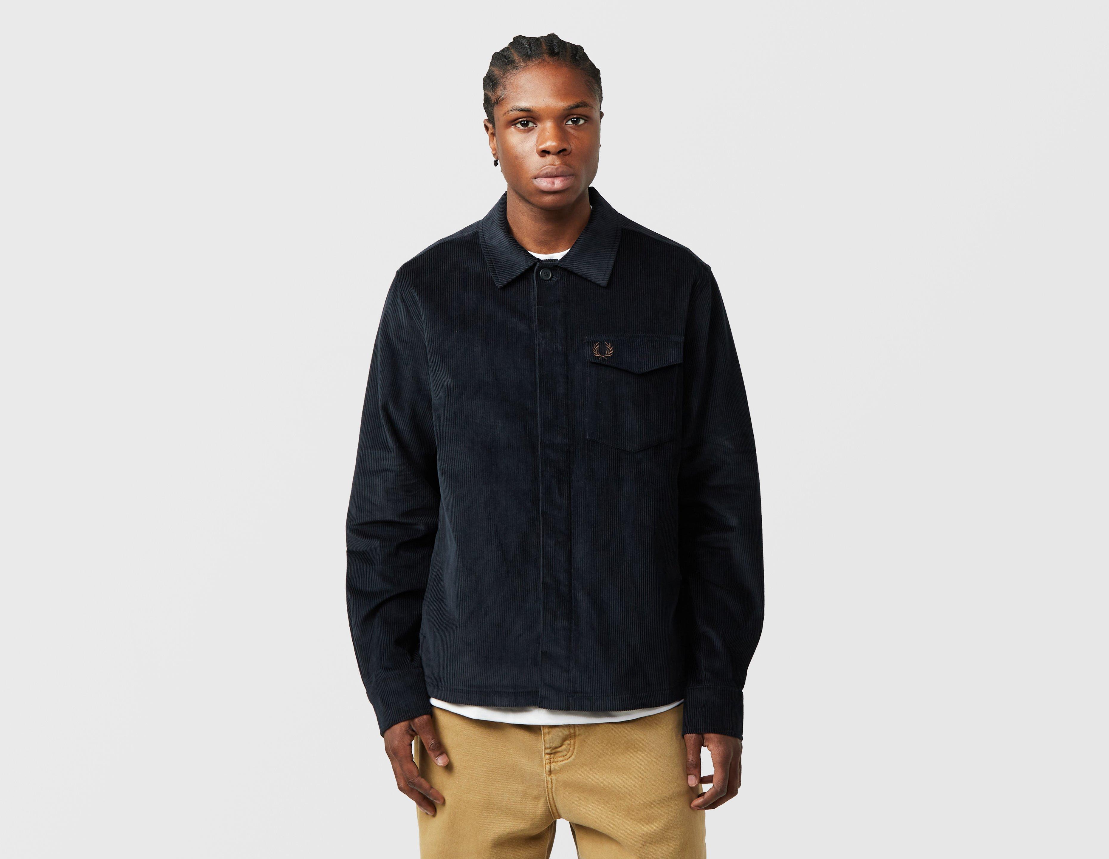 Fred Perry Corduroy Overshirt Blue in  Men's Size Medium