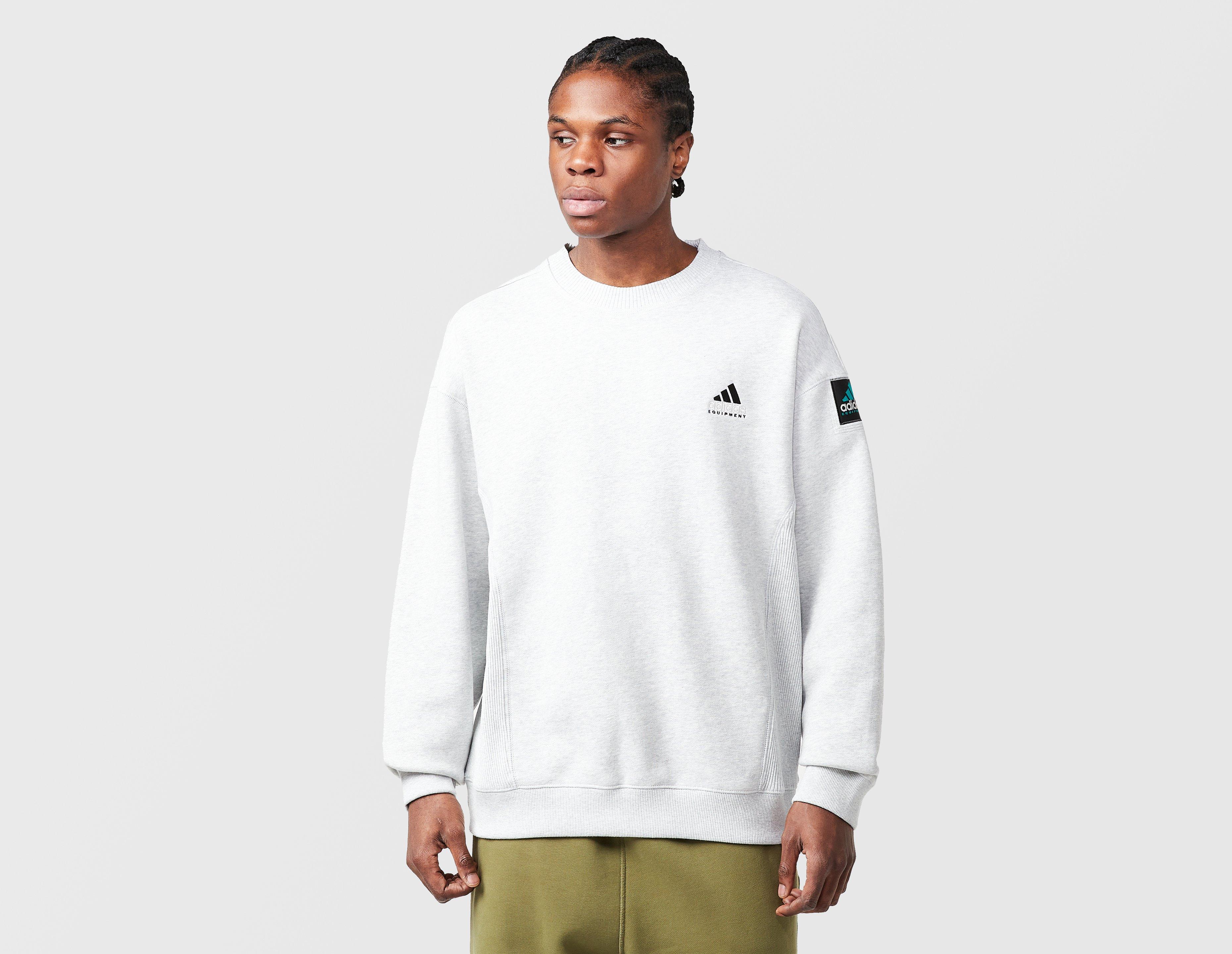 Adidas Originals Eqt Ribbed Sweatshirt Grey in  Men's Size Large