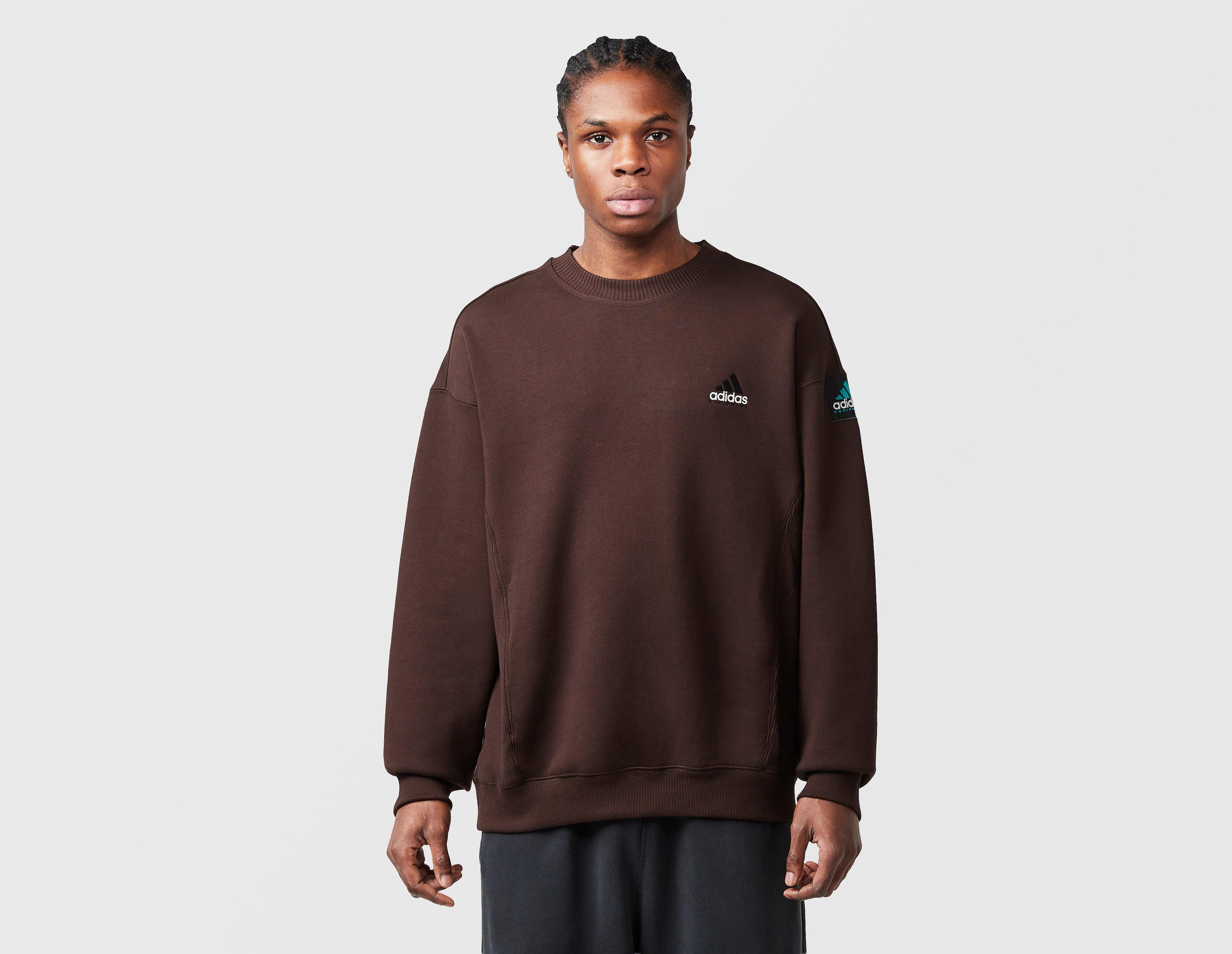 Adidas Originals Eqt Ribbed Sweatshirt Brown in  Men's Size Large