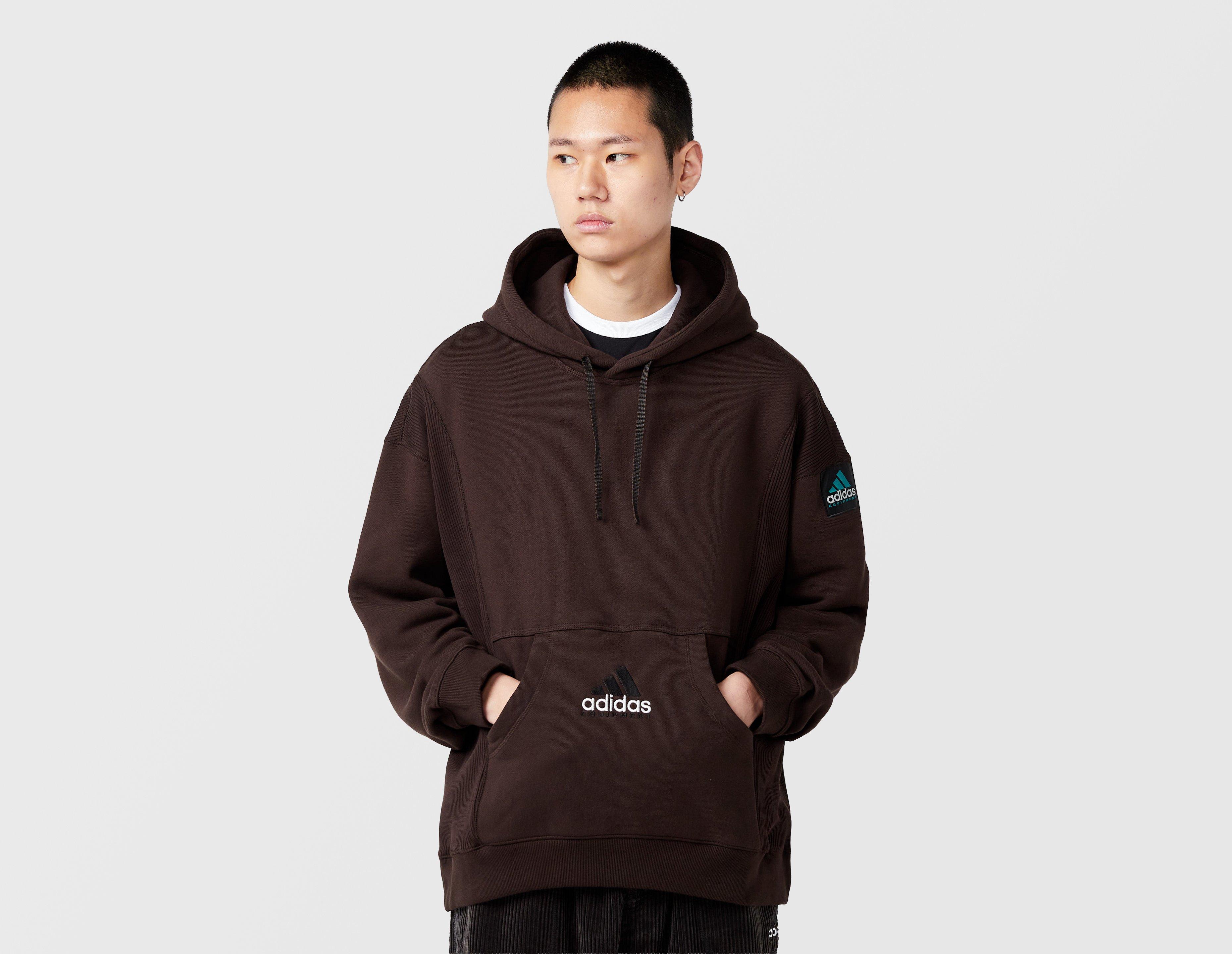 Adidas Originals Eqt Ribbed Hoodie Brown in  Men's Size Medium