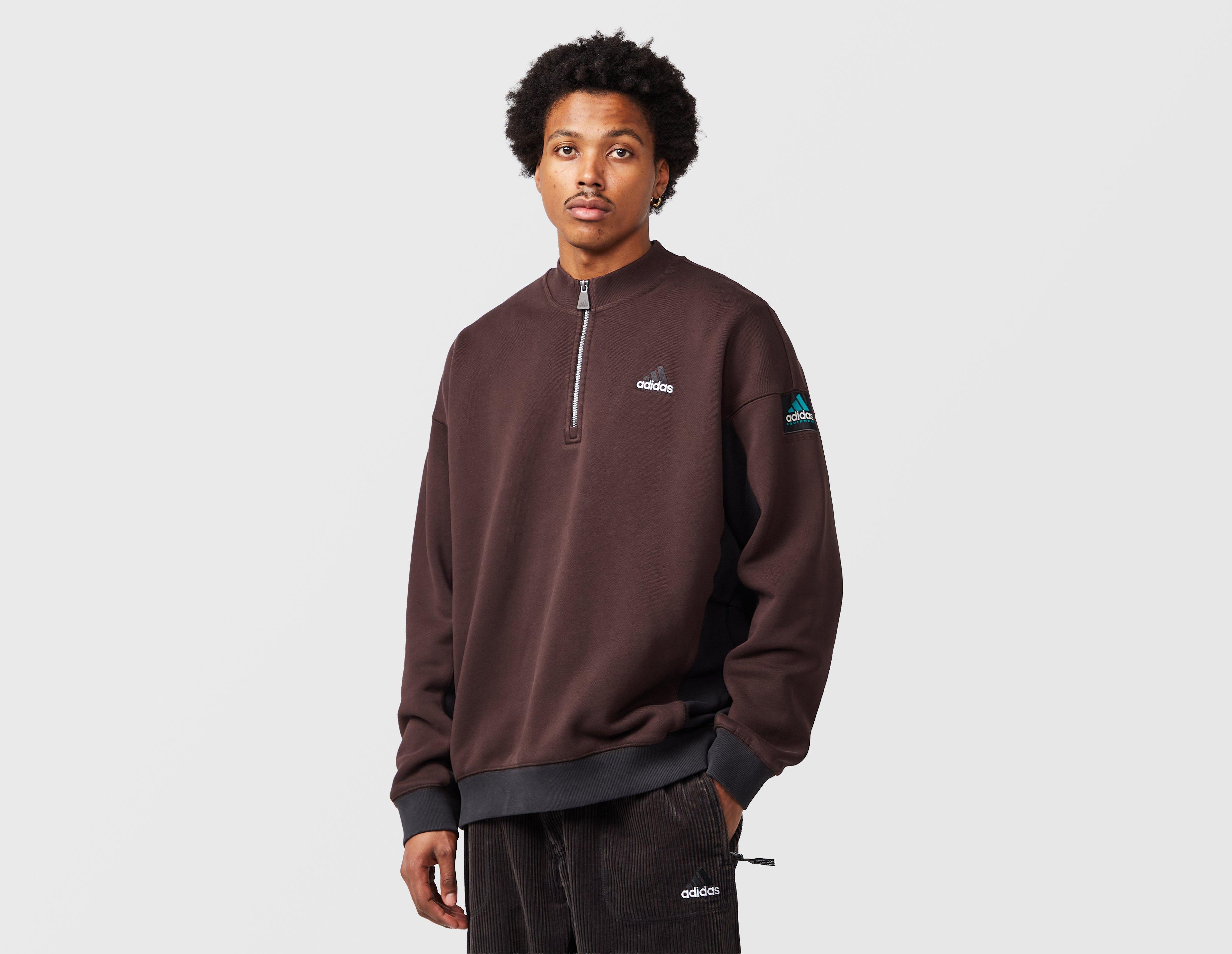 Adidas Originals Eqt Blocked 1/2 Zip Sweatshirt Brown in  Men's Size XL