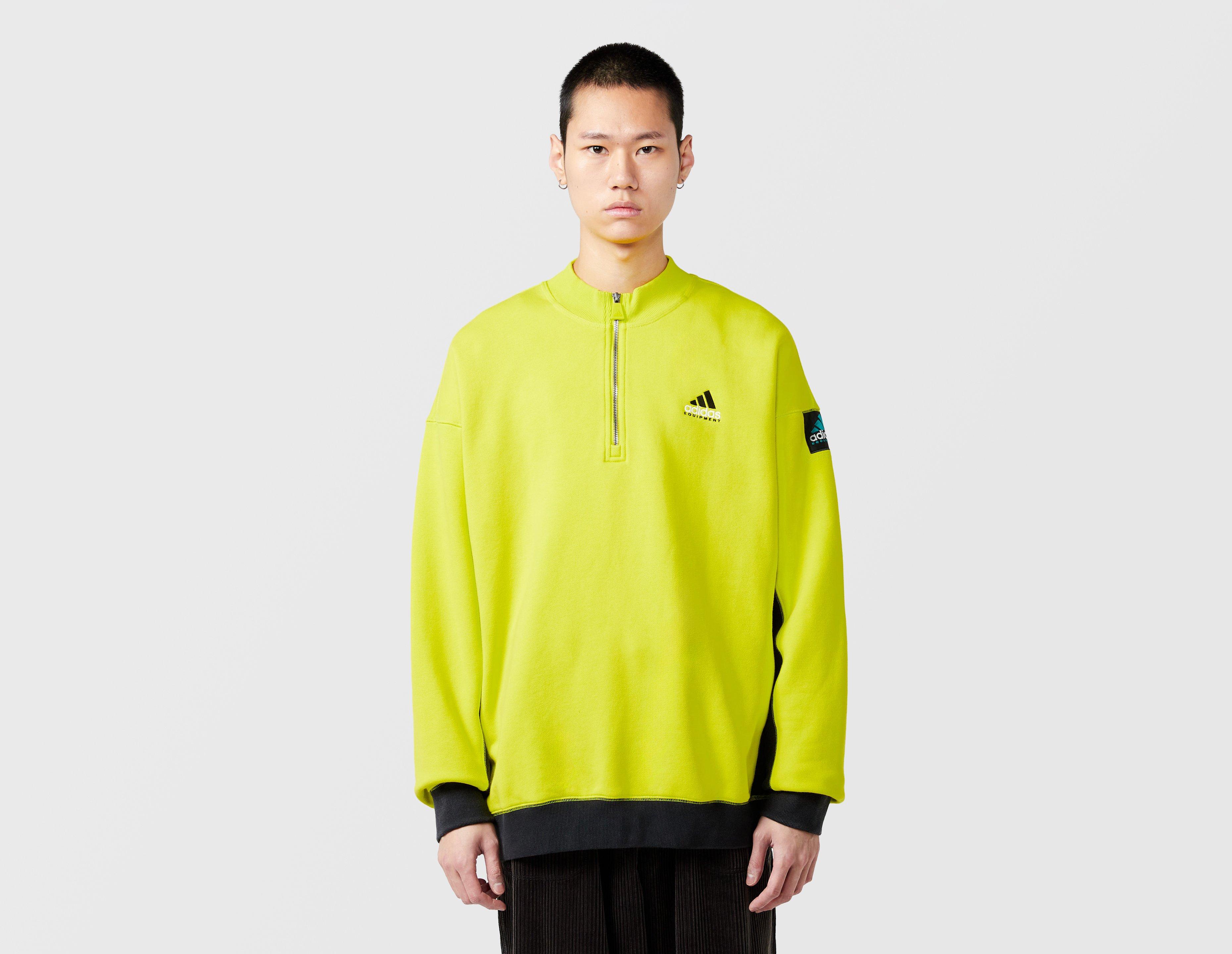 Adidas Originals Eqt Blocked 1/2 Zip Sweatshirt Yellow in  Men's Size XL