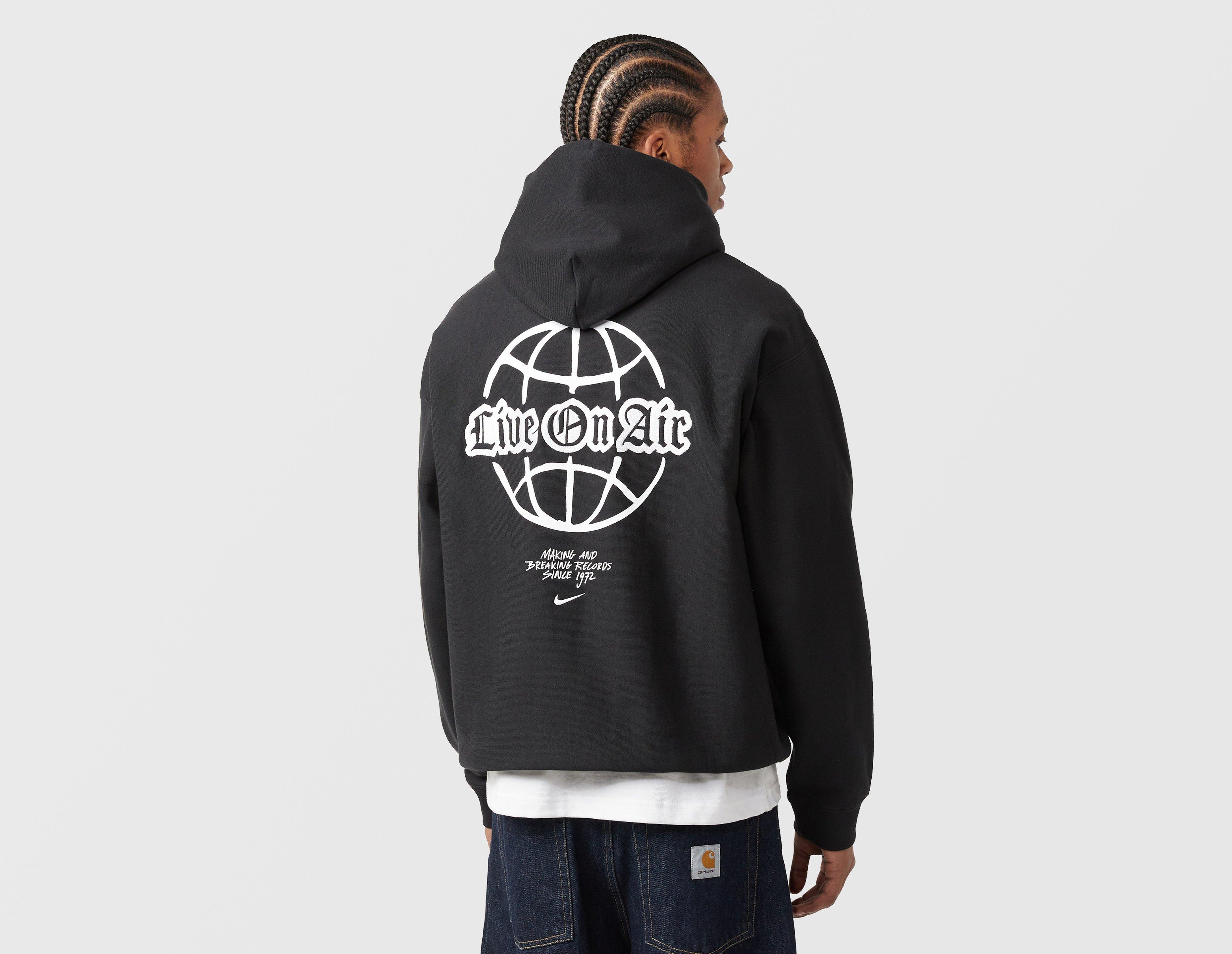 Nike Solo Swoosh Graphic Hoodie Black in  Men's Size Medium