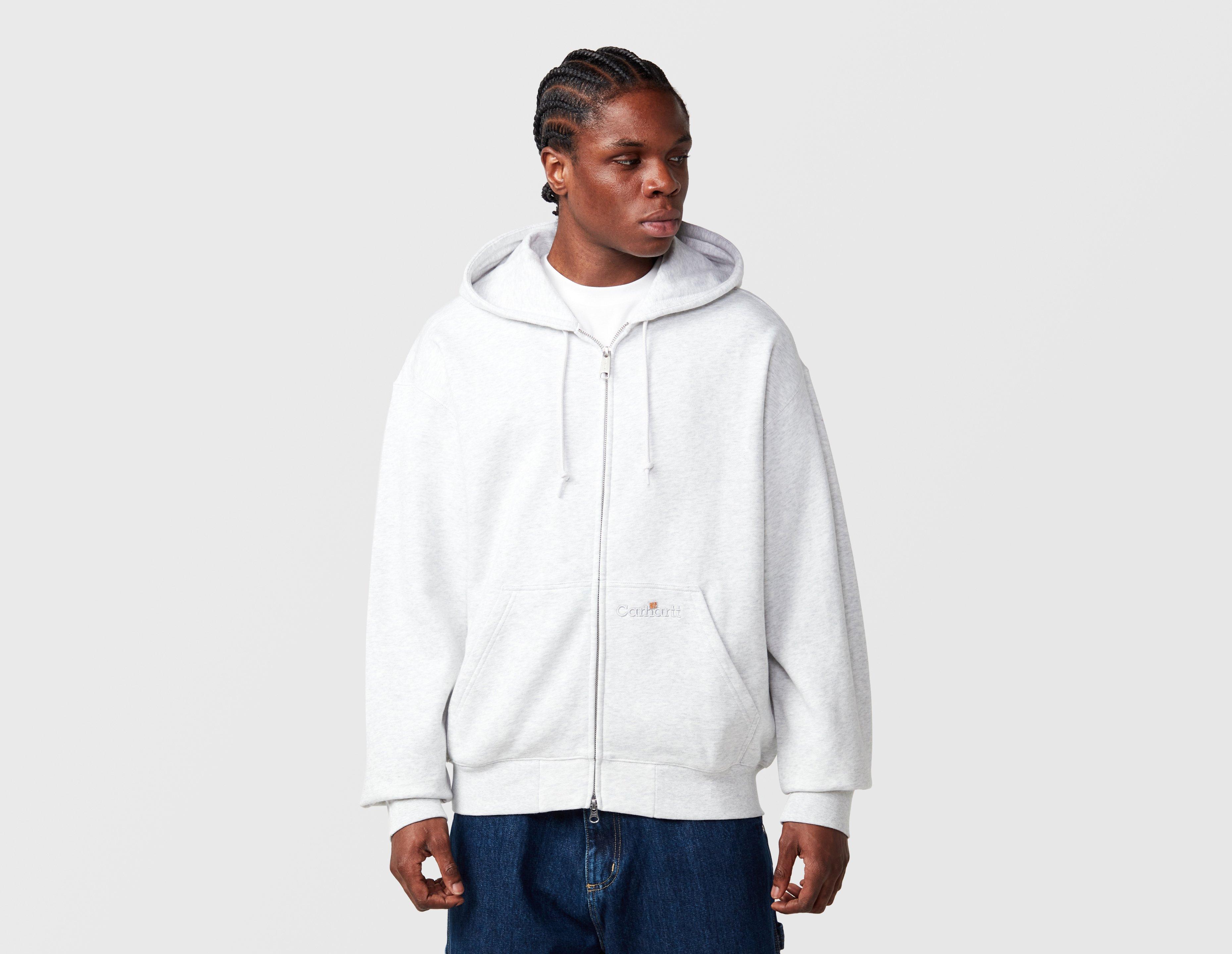 Carhartt Wip Label Zip Hoodie Grey in  Men's Size Large