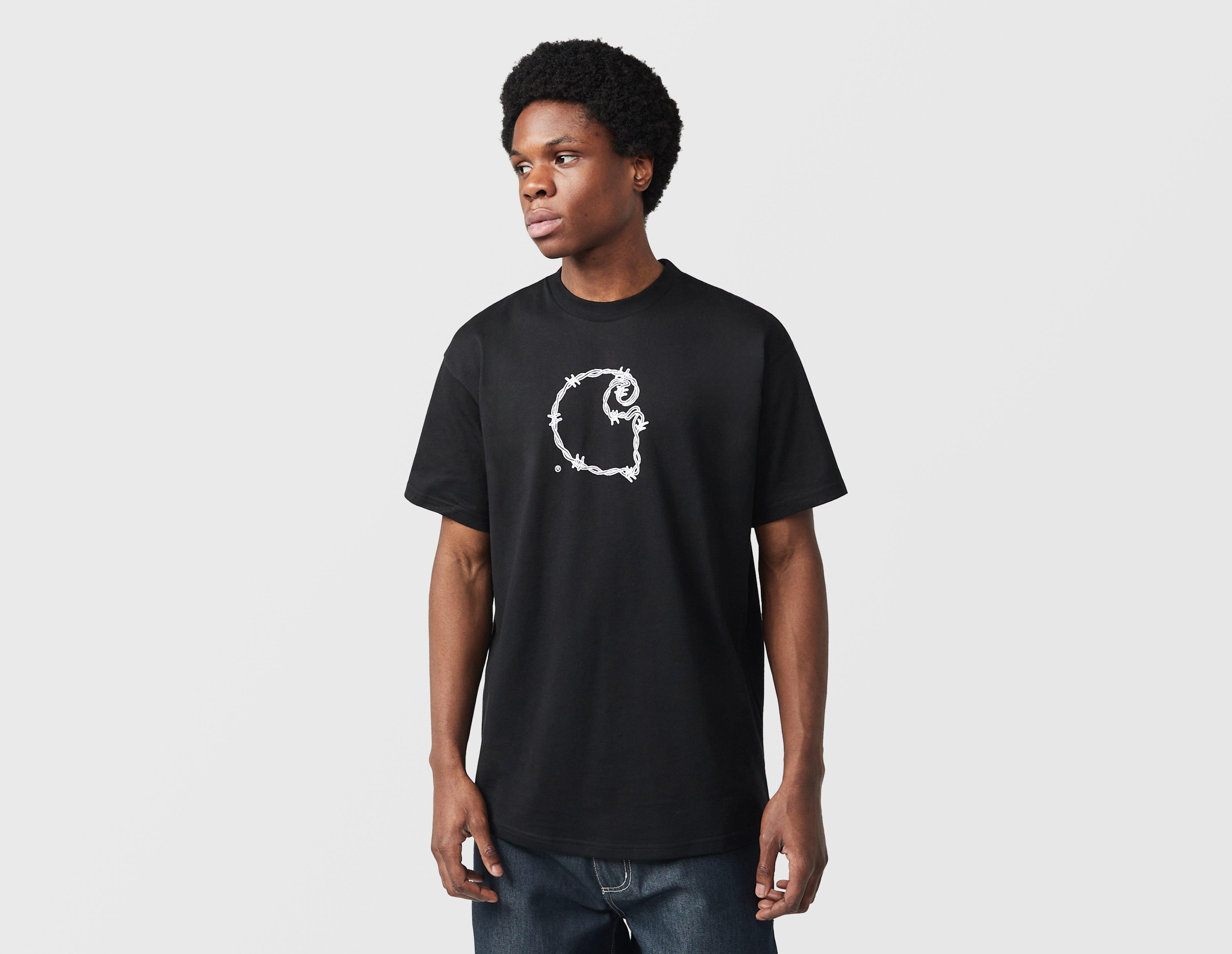Carhartt Wip Barbwire C T-Shirt Black in  Men's Size Large