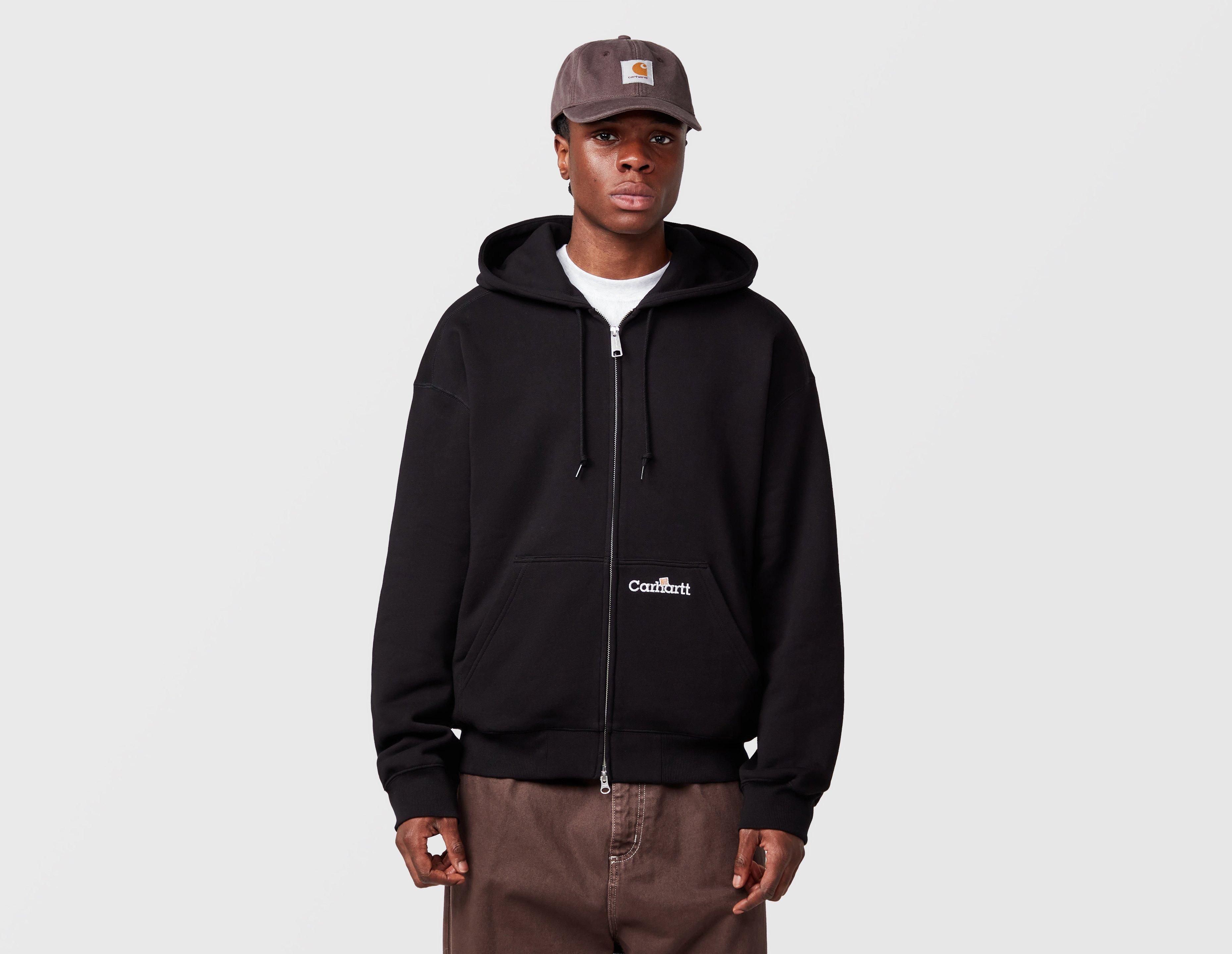 Carhartt Wip Label Zip Hoodie Black in  Men's Size Large
