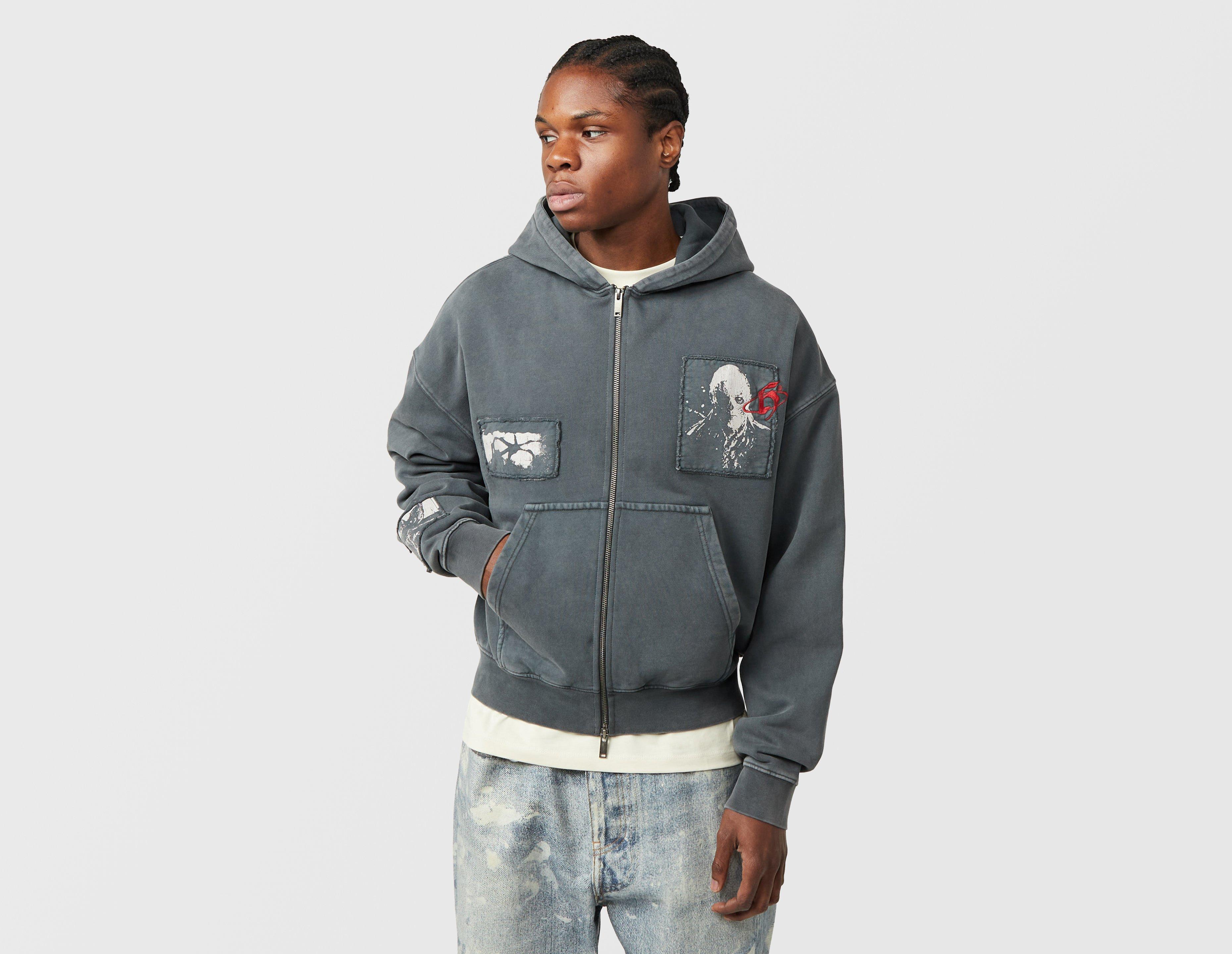 Home Grown X Stranger Things Villains Patch Zip Hoodie Grey in  Men's Size Large