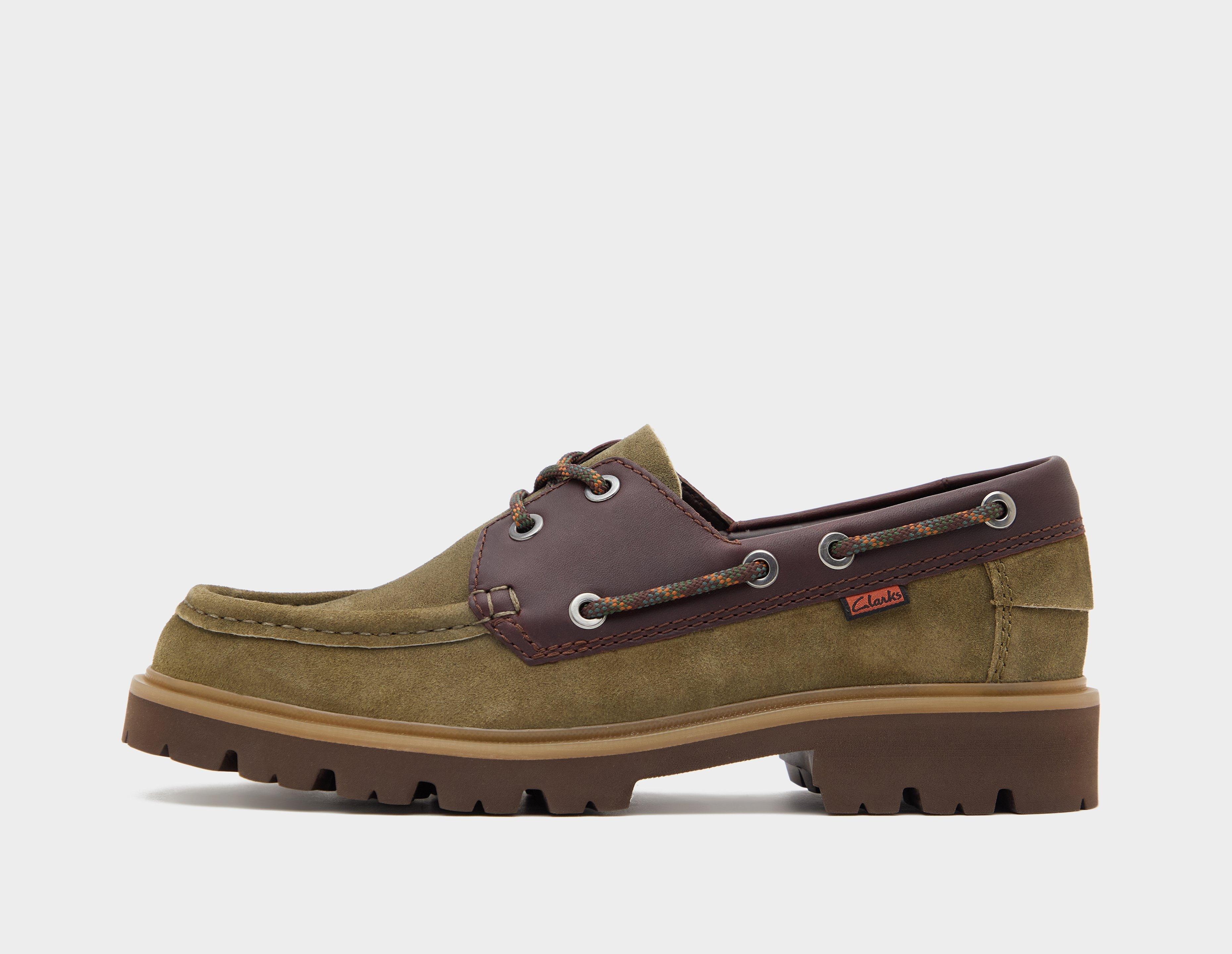 Clarks Originals Cleyhill Boat Shoe Green in  Men's Size 9