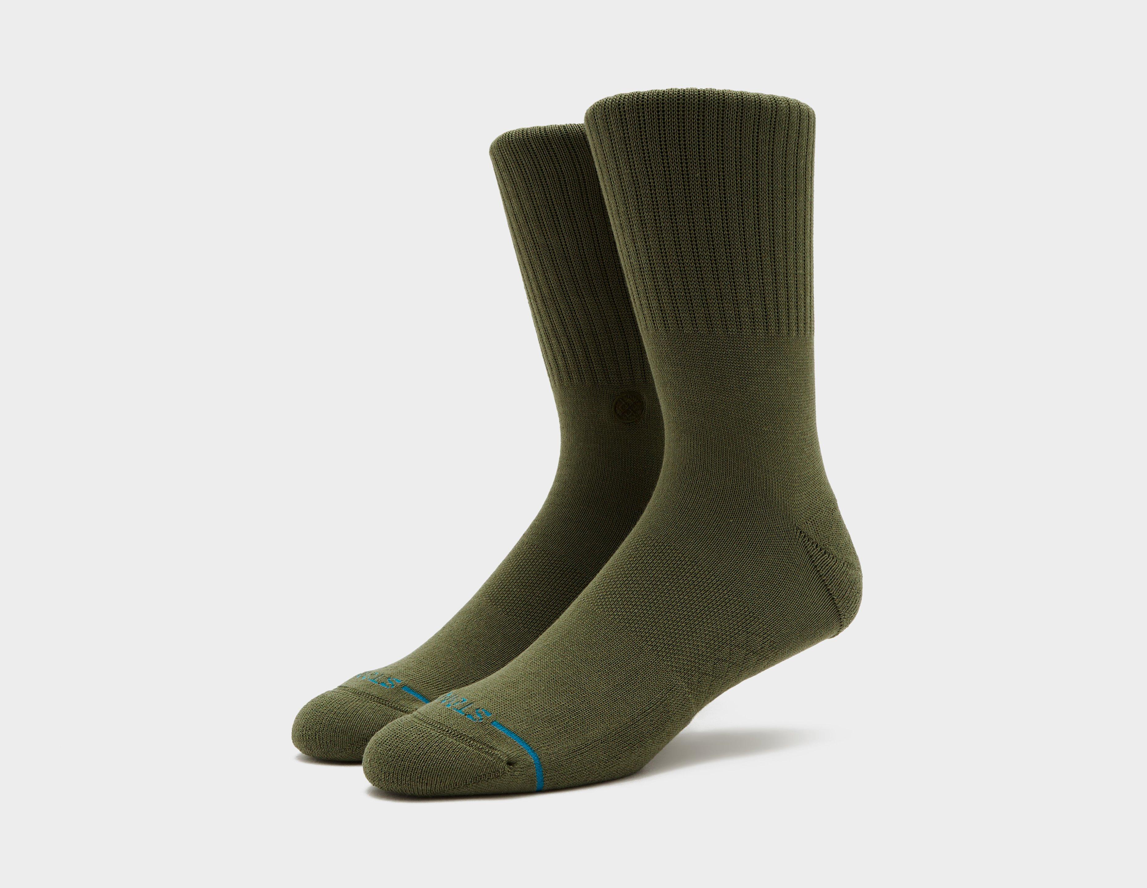 Stance Icon Socks Green in   Size Large