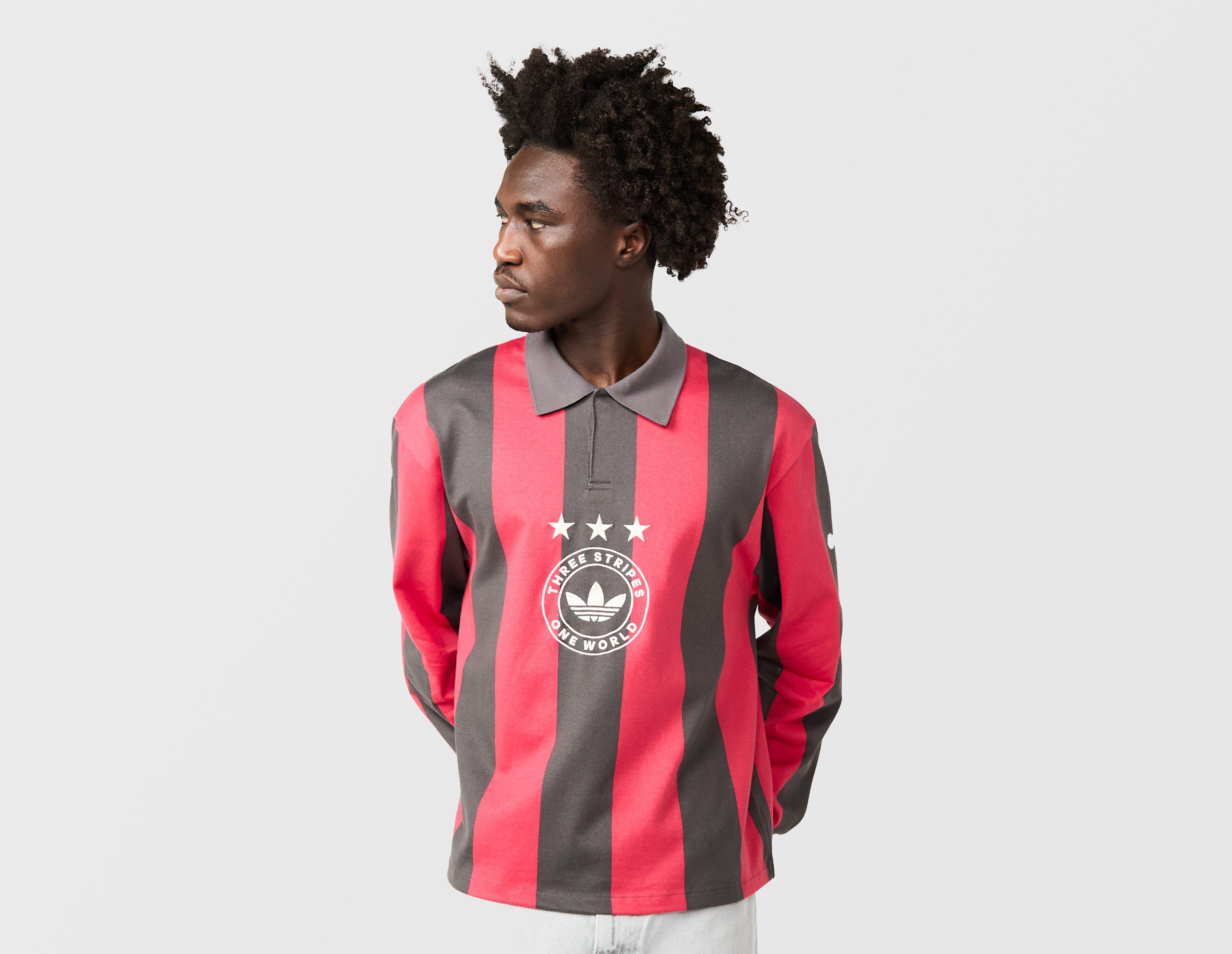 Adidas Originals Graphic Long Sleeve Polo Red in  Men's Size Medium