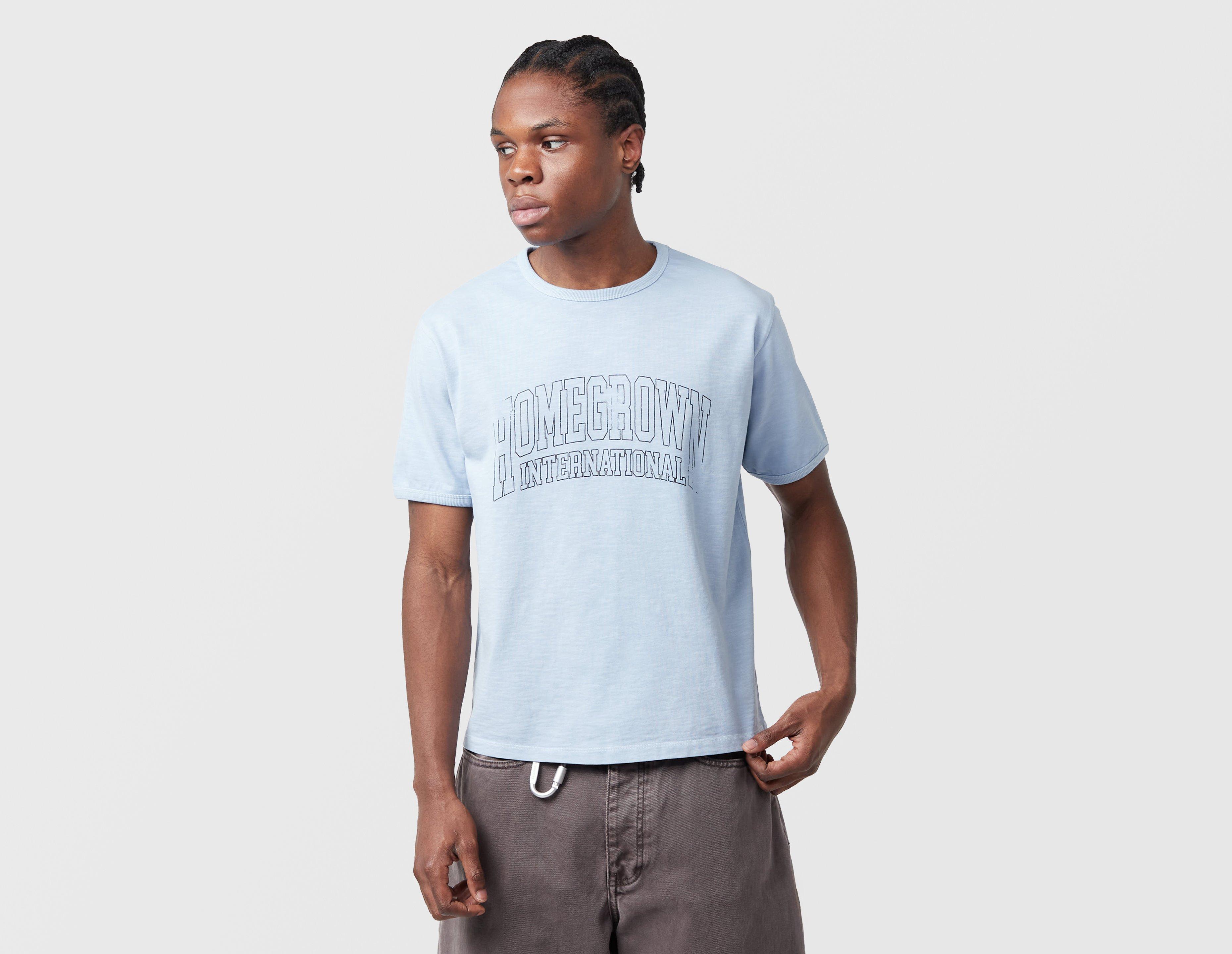 Home Grown International Ringer T-Shirt Blue in  Men's Size Small