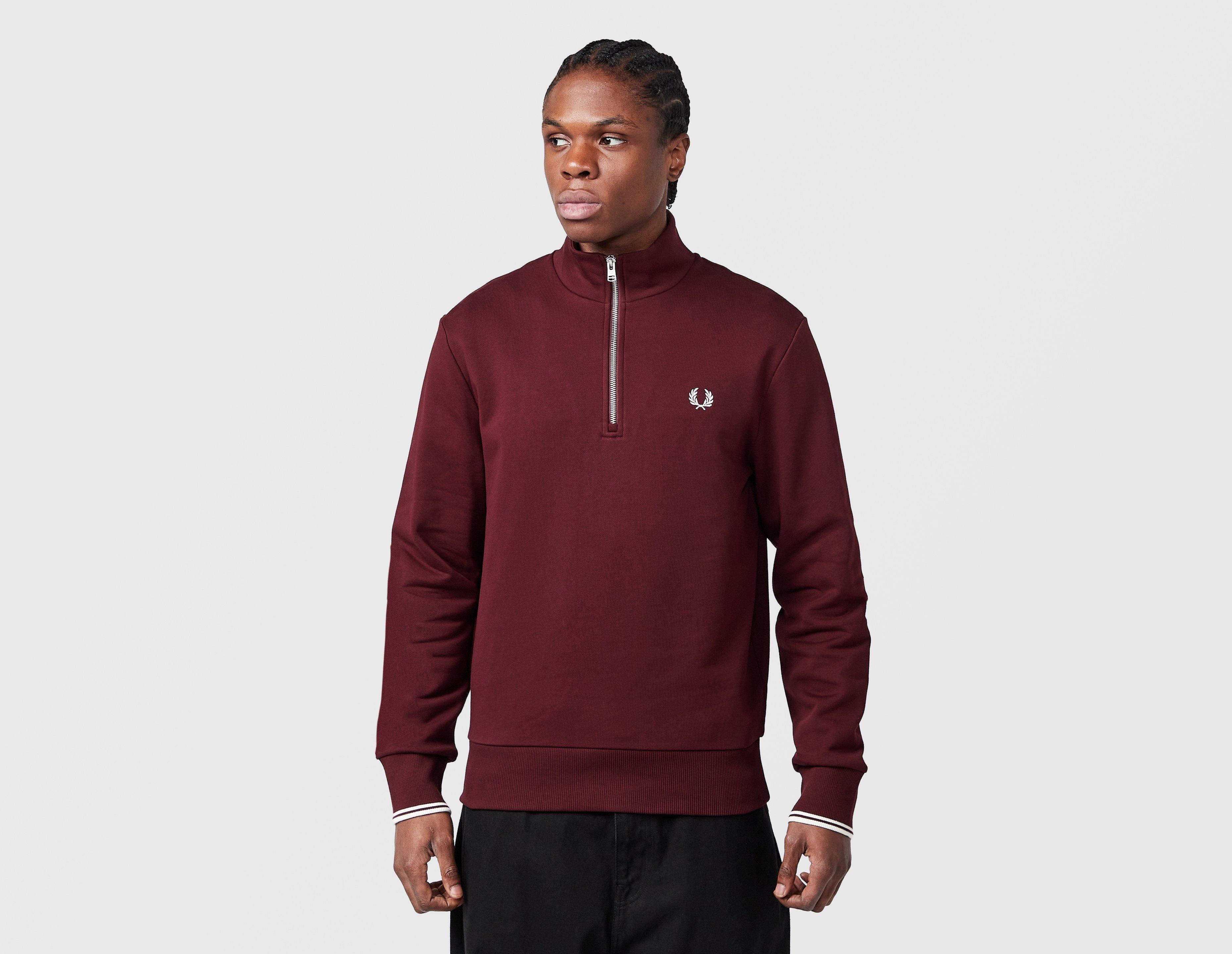 Fred Perry 1/2 Zip Sweatshirt Red in  Men's Size XL