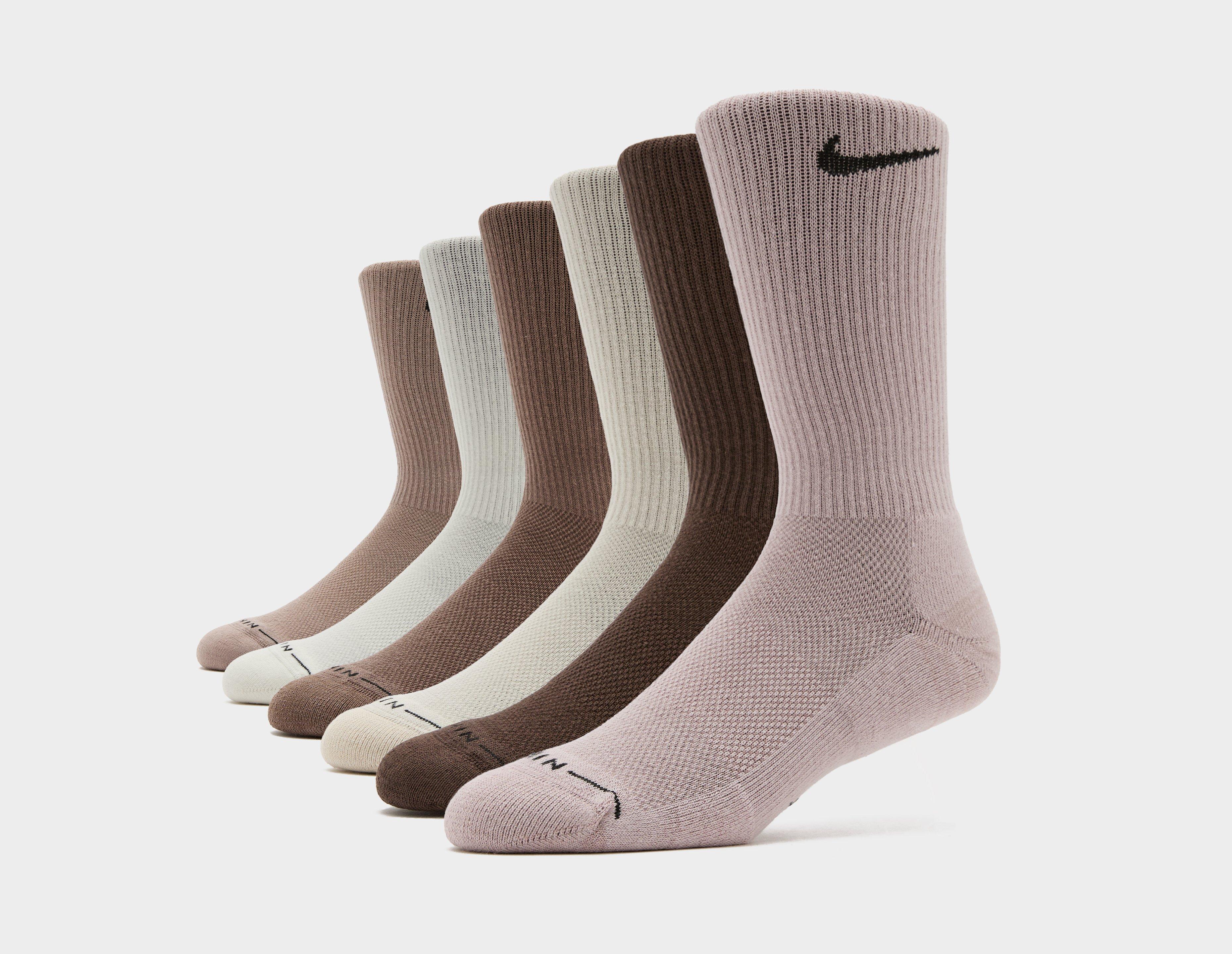 Nike 6-Pack Socks Brown in   Size 5-8