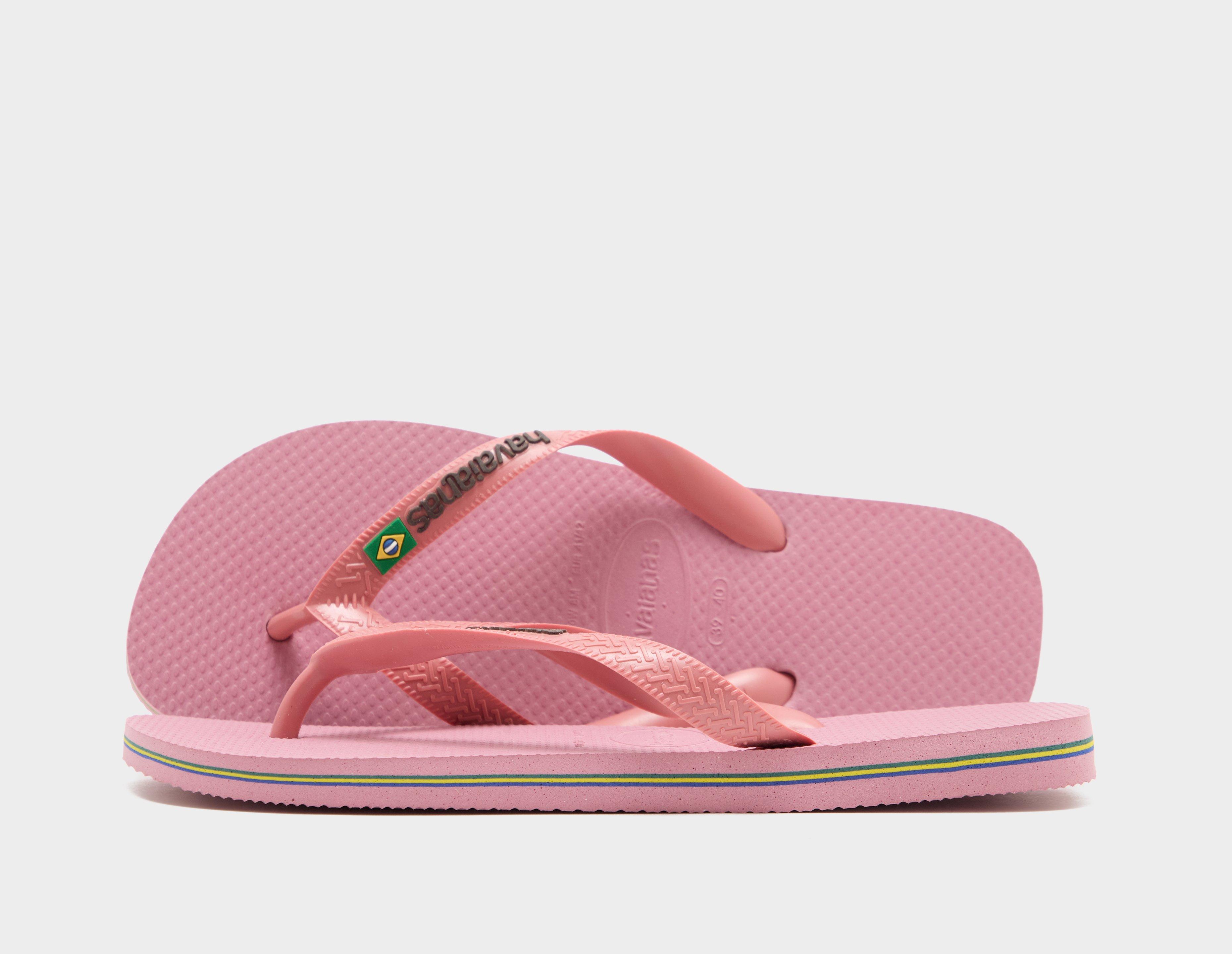 Havaianas  Brasil Logo Flip Flops Pink in  Women's Size 6-7