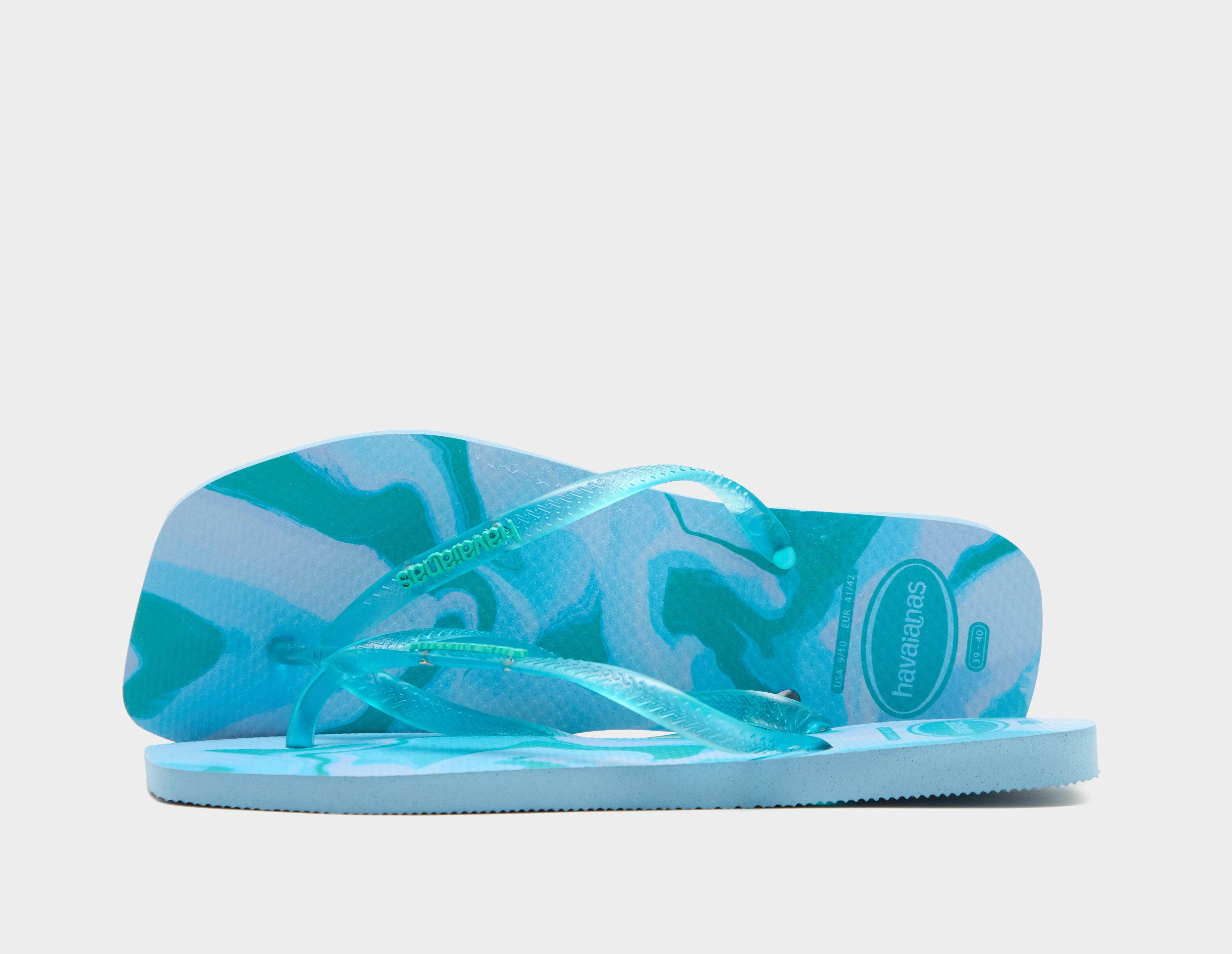Havaianas  Square Jelly Flip Flops Blue in  Women's Size 7.5-8