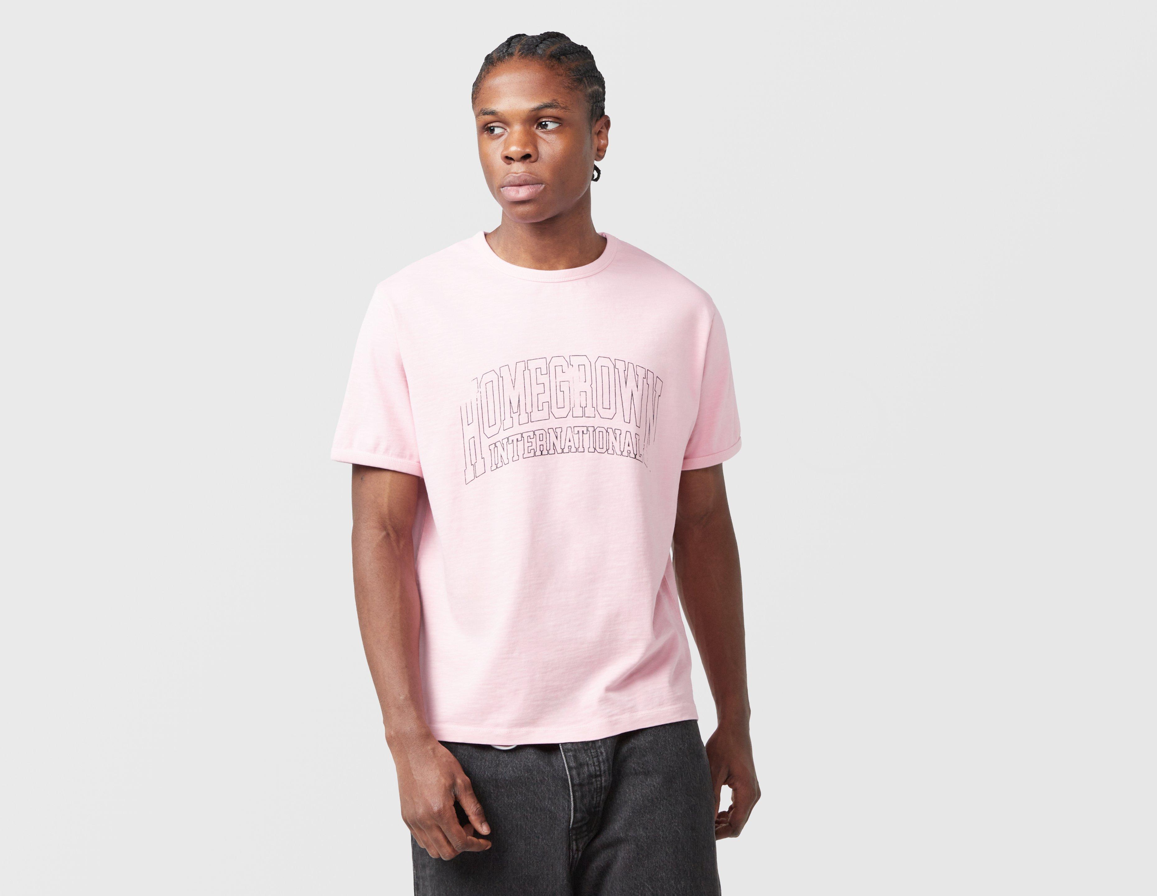 Home Grown International Ringer T-Shirt Pink in  Men's Size Small