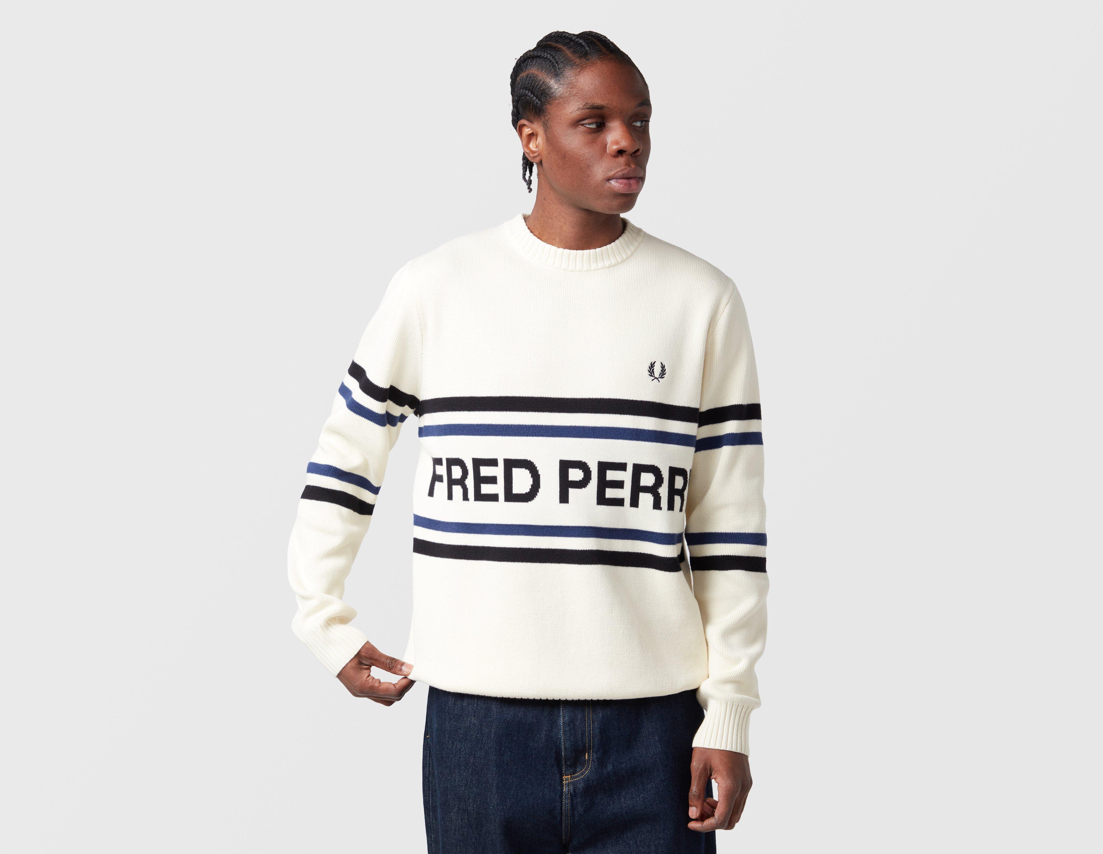 Fred Perry Graphic Jumper White in  Men's Size Medium