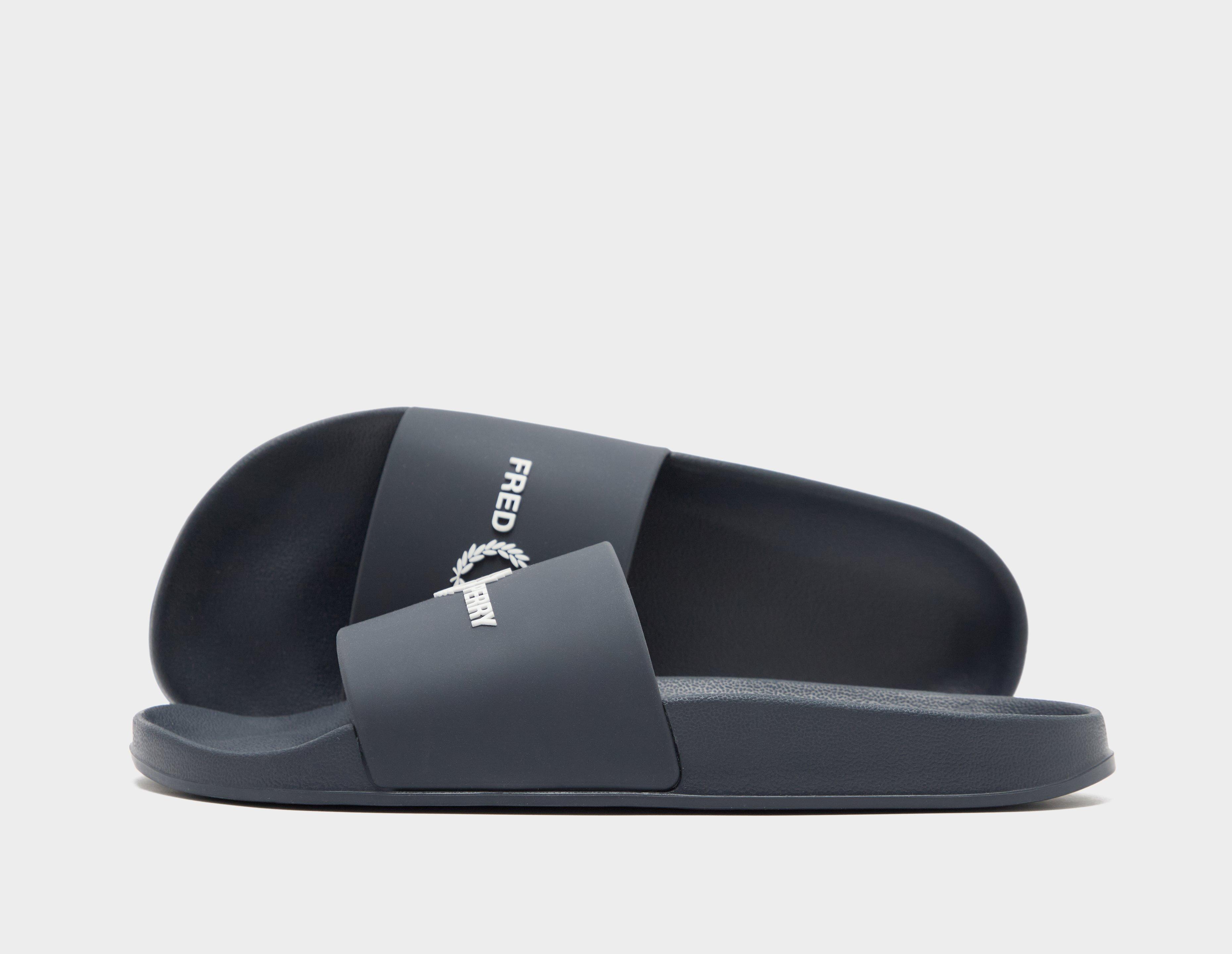 Fred Perry Branded Slides Blue in  Men's Size 12