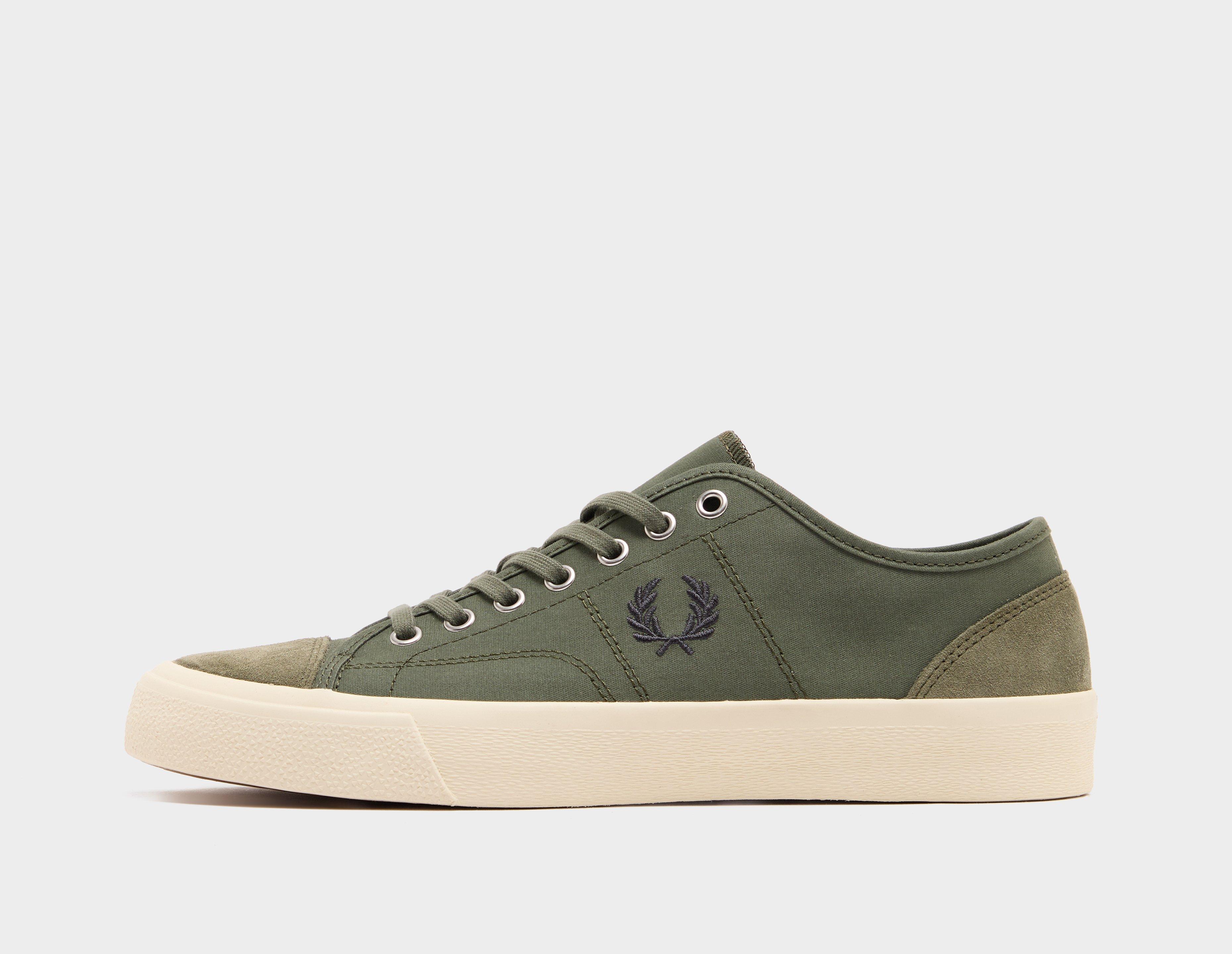 Fred Perry Hughes Canvas Plimsoll Green in  Men's Size 10