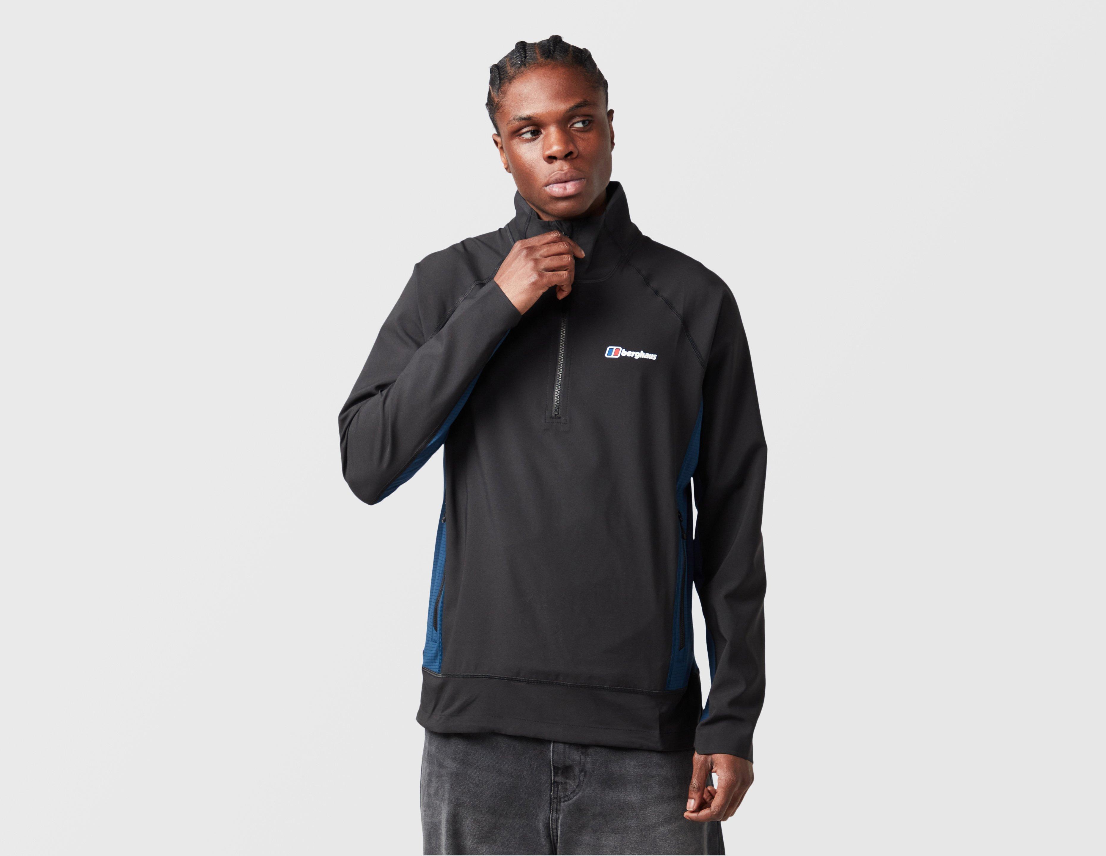 Berghaus Wavertree 1/2 Zip Top Black in  Men's Size Medium