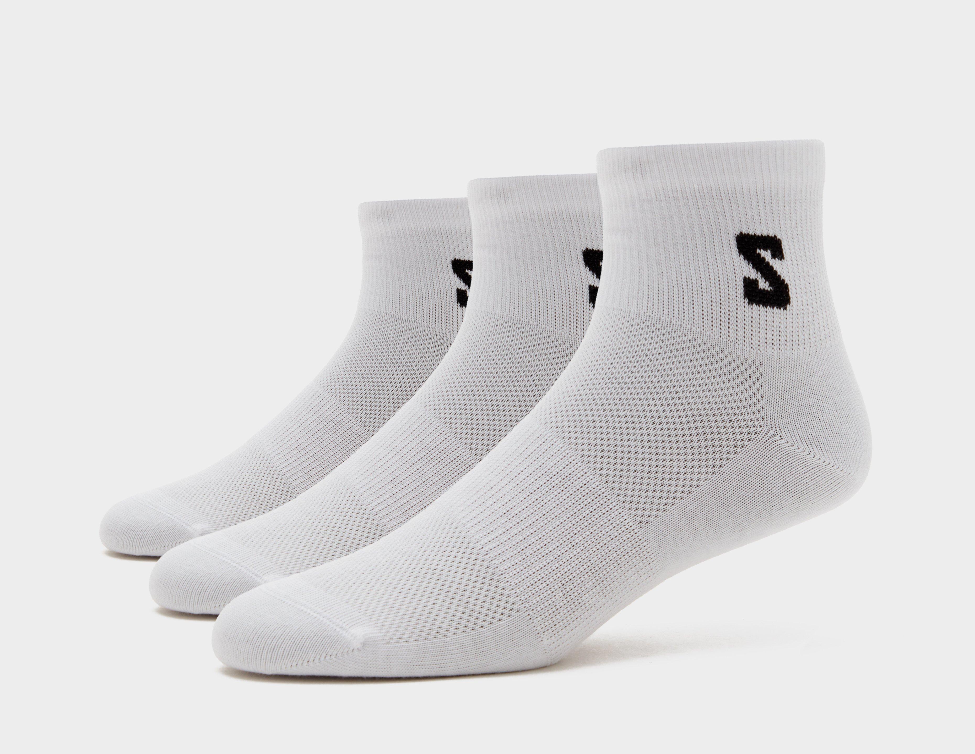 Salomon Everyday Lite 3-Pack Quarter Socks White in   Size Large