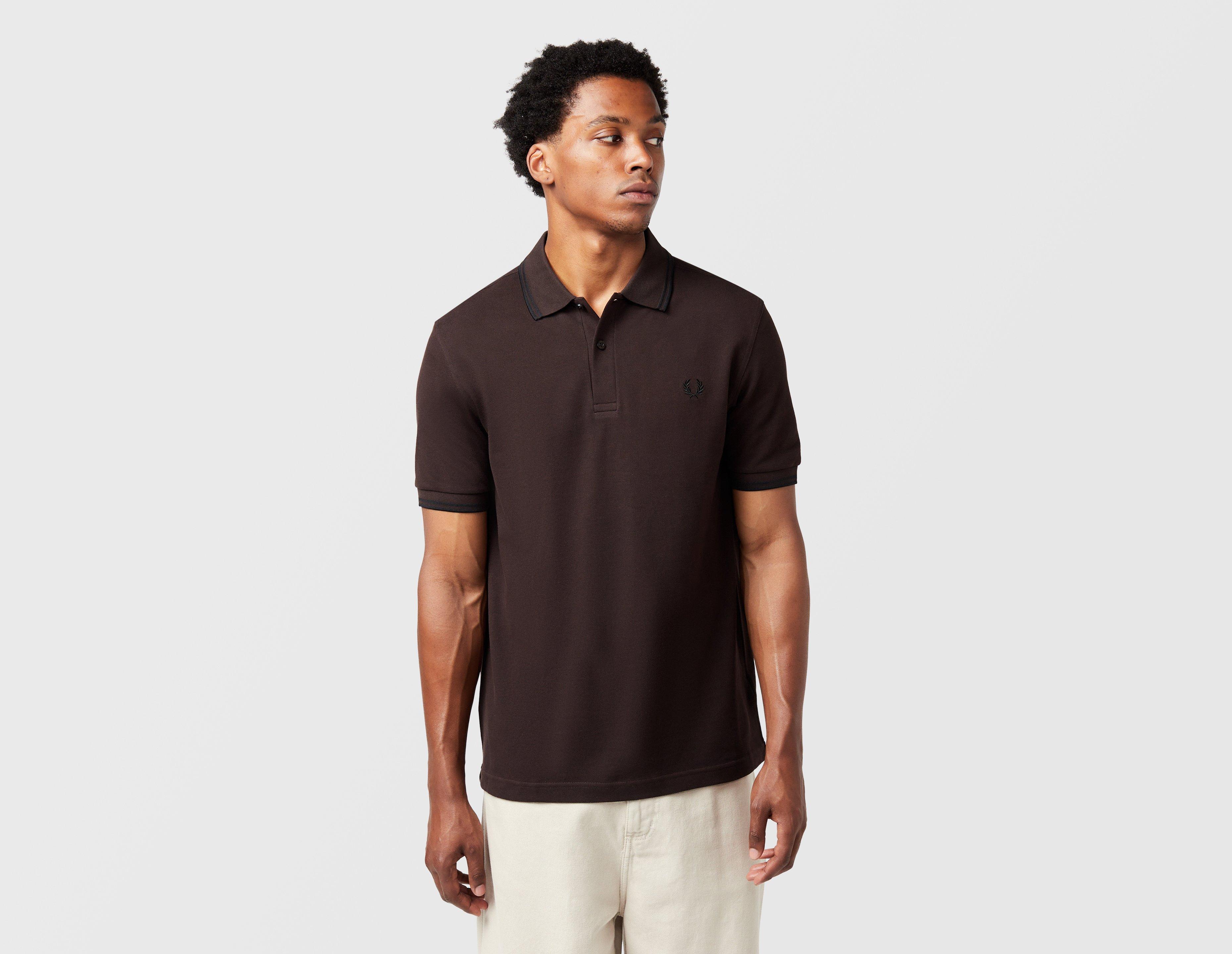 Fred Perry Twin Tipped Polo Shirt Brown in  Men's Size Small