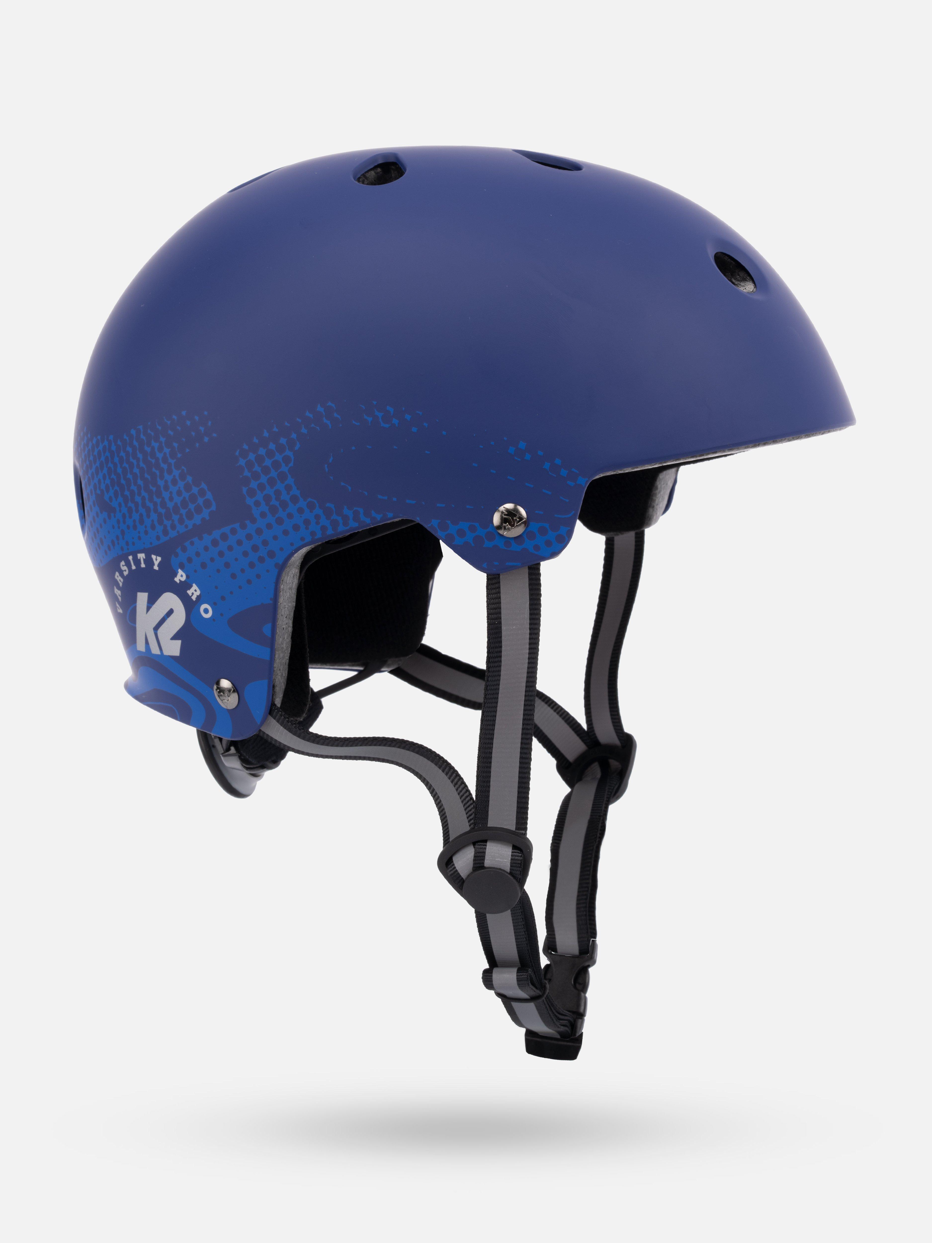 Casque De Rollers K2 Varsity Pro 2022 - Coque Dure, Ajustement Micrométrique, Blanc, Tailles S/M/L