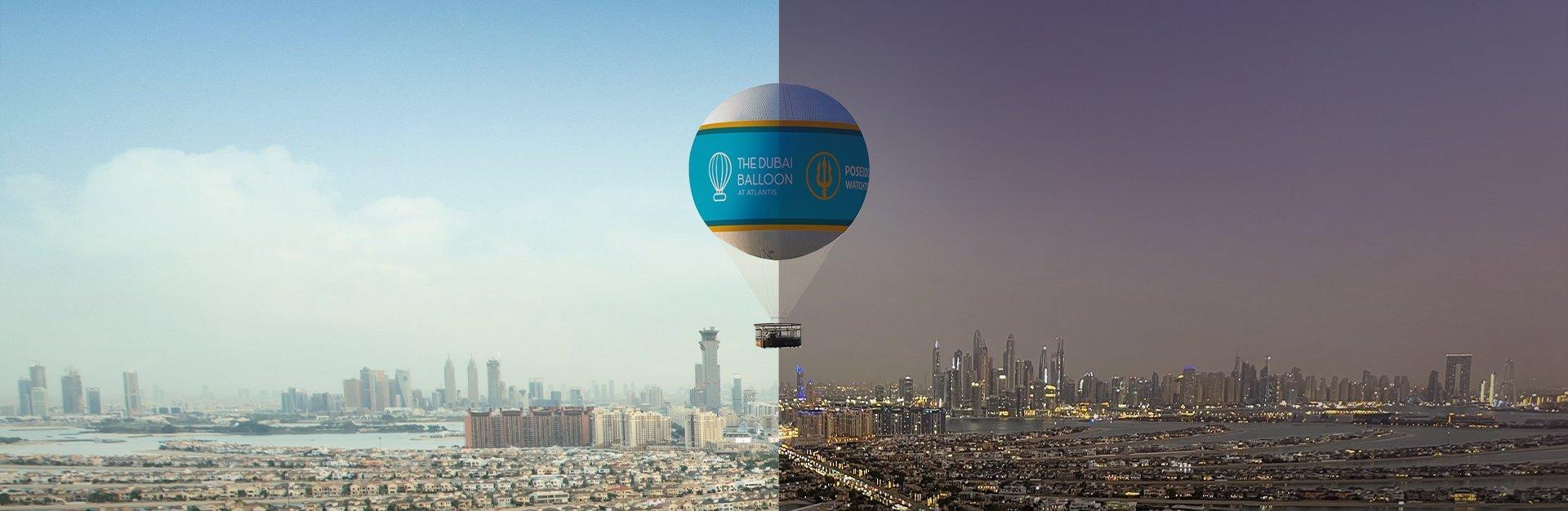 The Dubai Balloon Day and Night View 