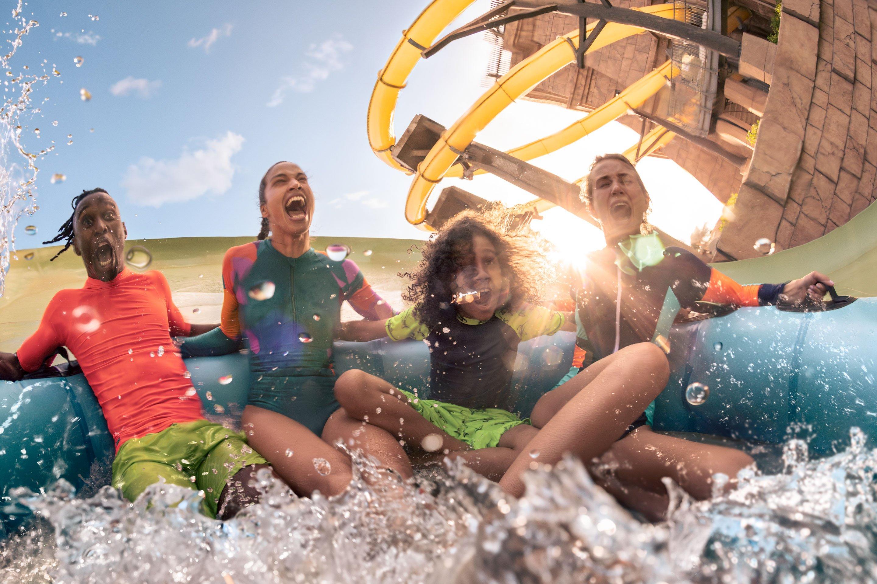 Waterpark Ride with Friends at Aquventure World