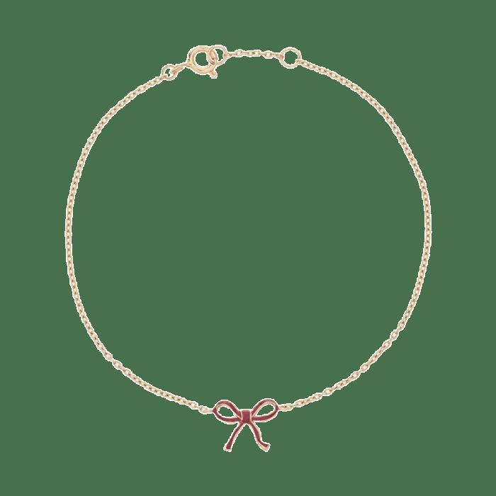 Anna + Nina x Liberty Gold-Plated Blush Ribbon Bracelet