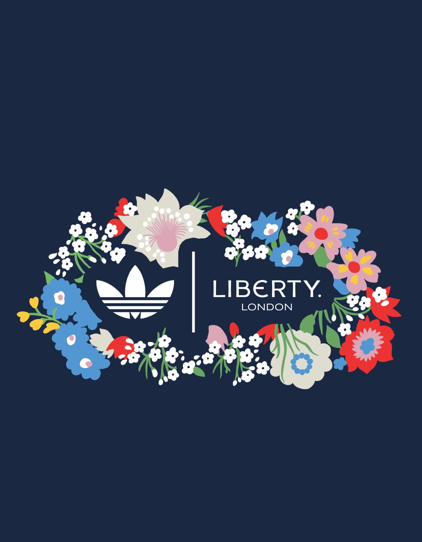 adidas フラワープリント パーカー　LIBERTY LONDON Buy adidas originals White Blue Floral Liberty London Crew